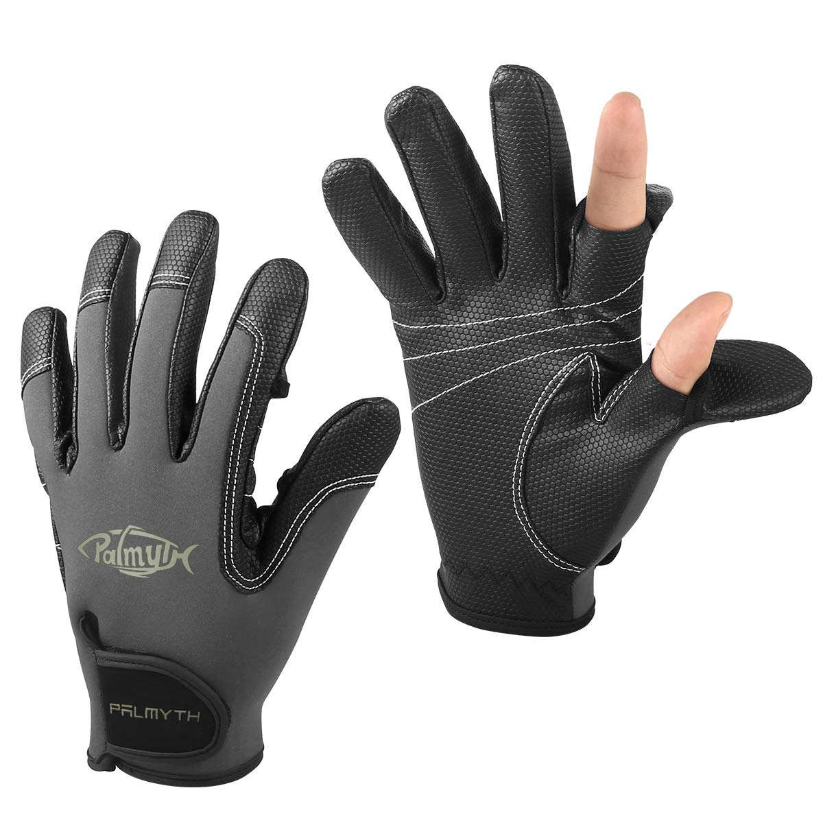 Palmyth Neoprene Fishing Gloves for Men and Women 2 Cut Fingers Flexible  Great for Photography Fly