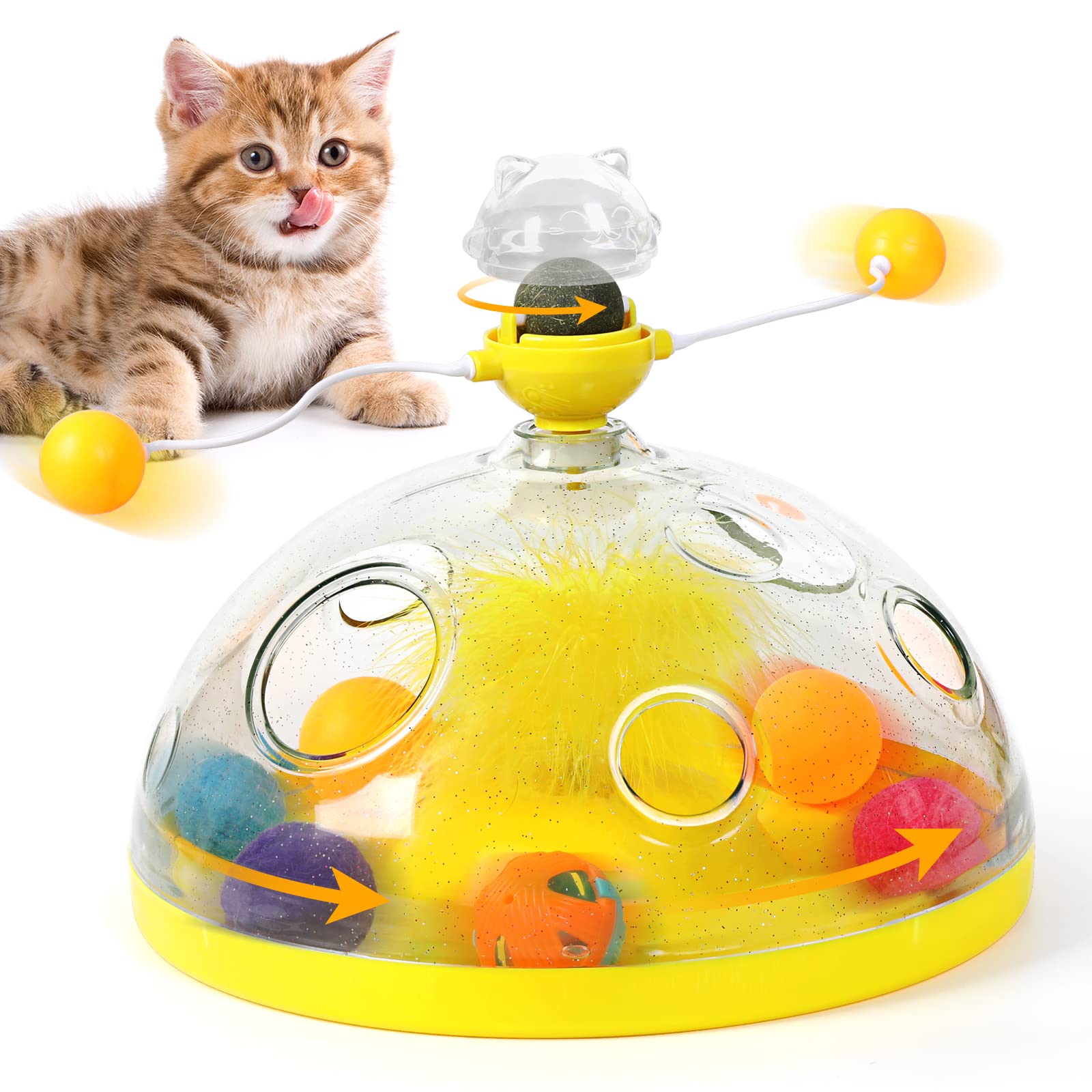 Kelutd Cat Toys, Interactive Cat Feeder Toy, Pet Exercise Toys, Cat Toys  for Indoor Cats/Kitten as Cat Gifts, Patented Product