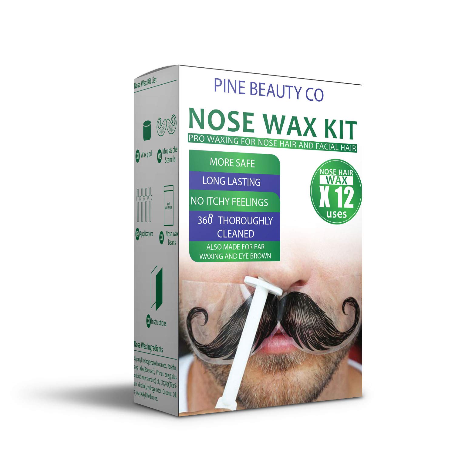 Nasal Waxing Kit with Nose and Ear Hair Removal
