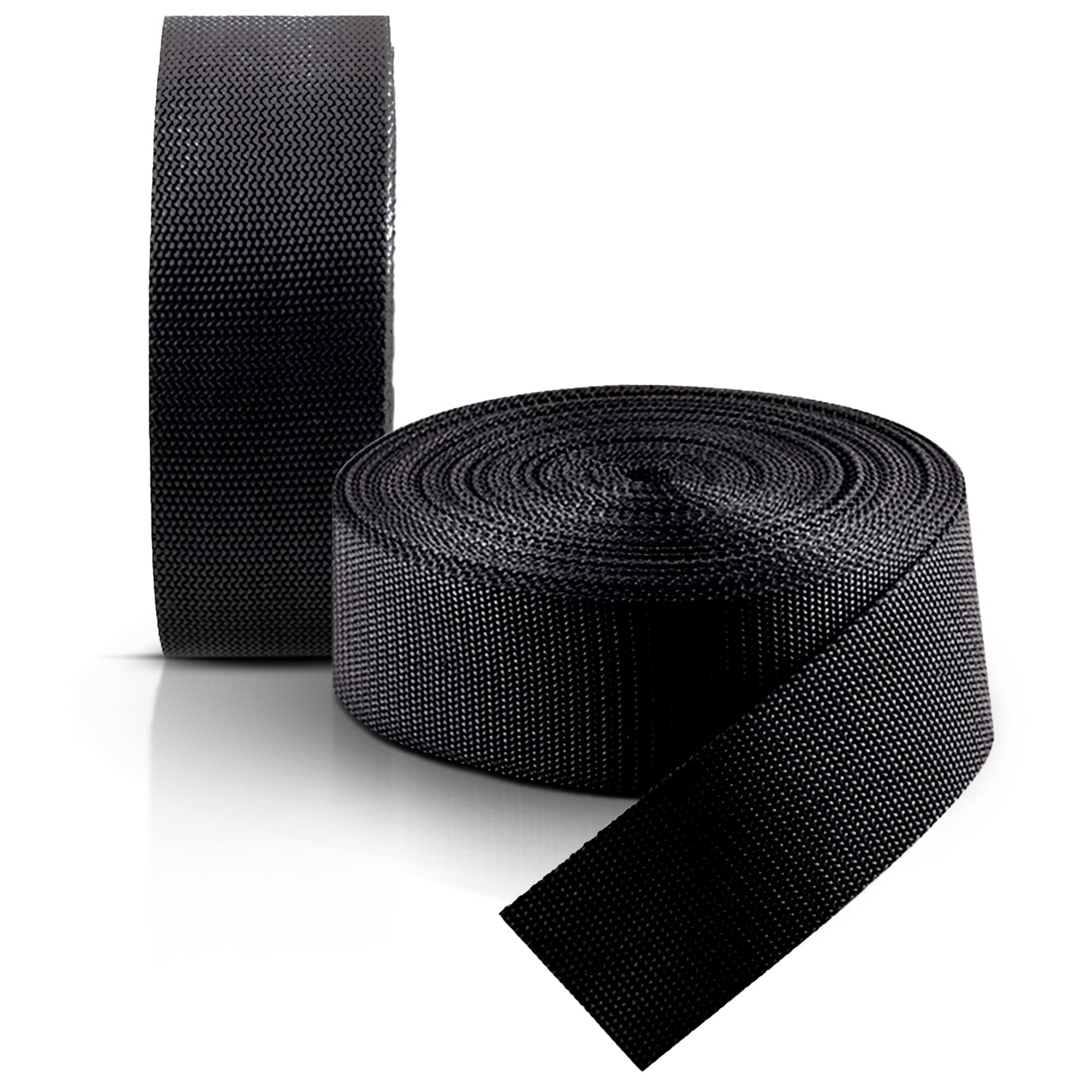 Woven Poly-elastic Webbing 2 Inch-wide Black Sold In By-The-Roll Quantities