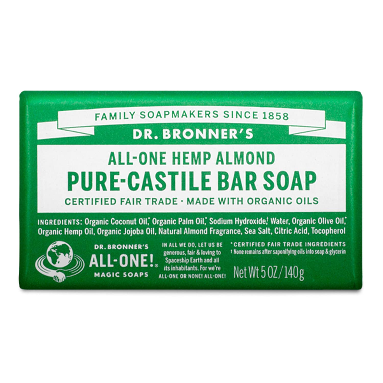 Dr. Bronner's - Pure-Castile Bar Soap (Tea Tree, 5 ounce, 2-Pack