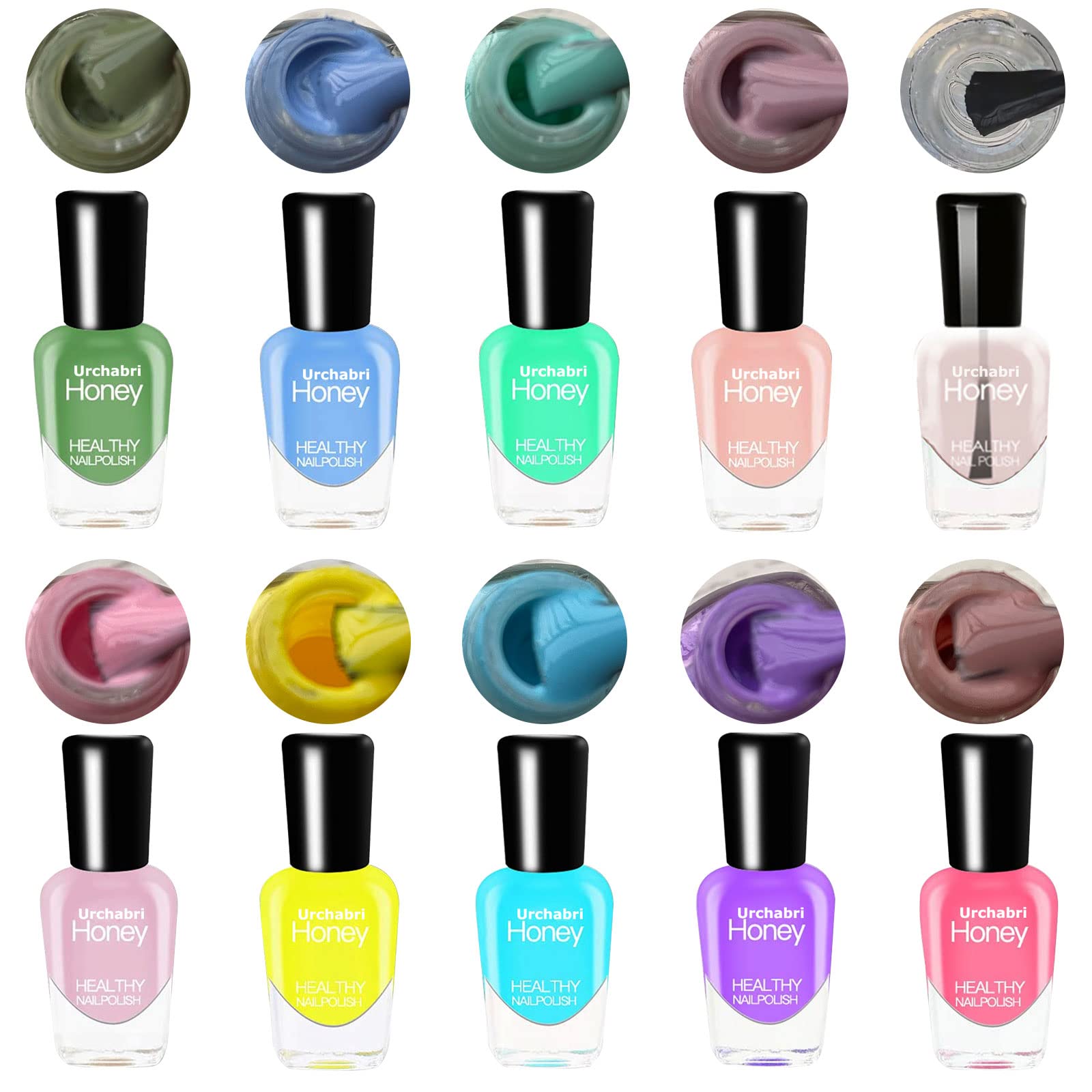 Urchabri Kids Nail Polish Set For Girls Non Toxic Fast Drying Peel Off ...