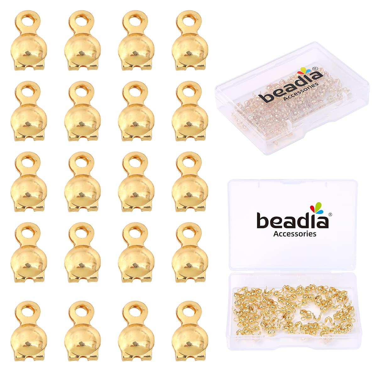 beadia accessories jewelry findings 6 mm 20 pcs new bag gold