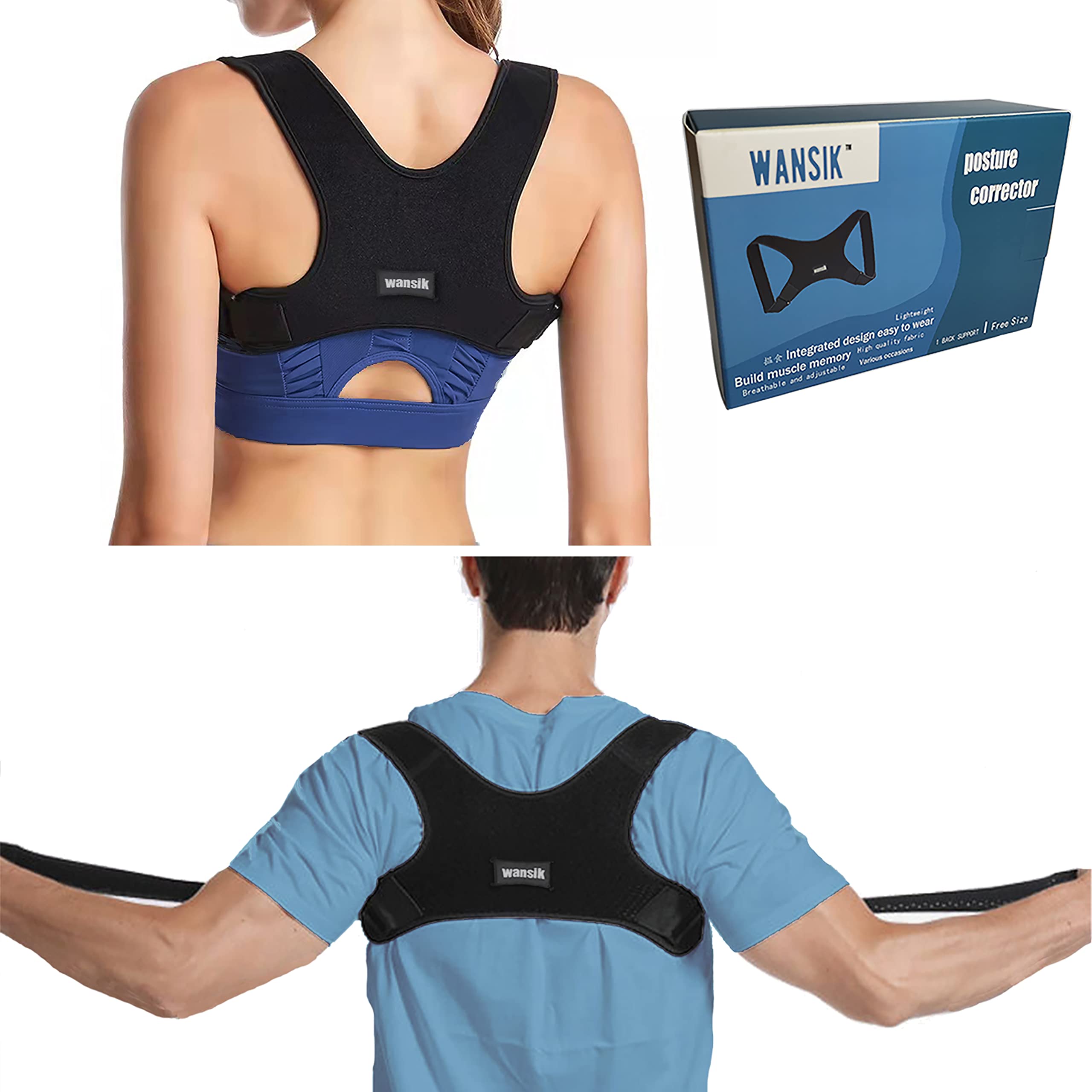 Plus Size Adjustable Posture Corrector Back Support Shoulder Brace