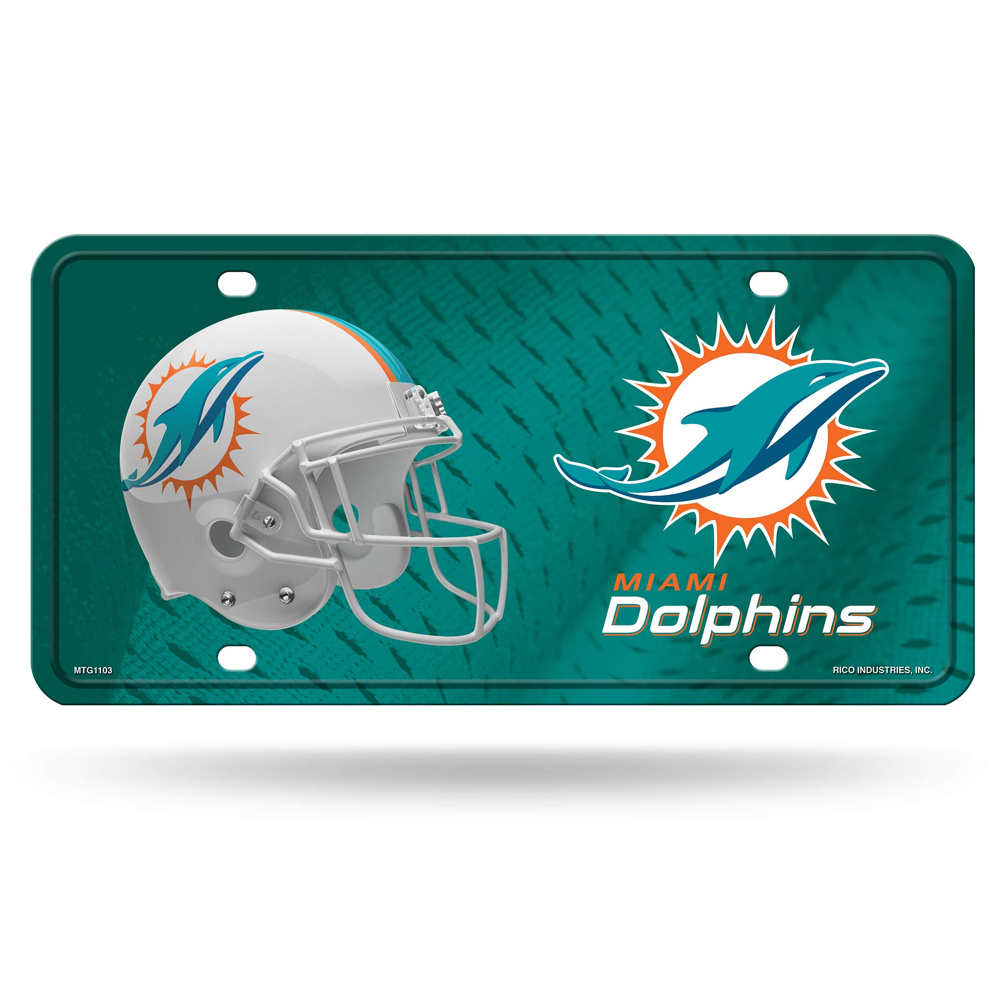 Rico Industries/Tag Express Miami Dolphins 68-in W x 21-in H Black