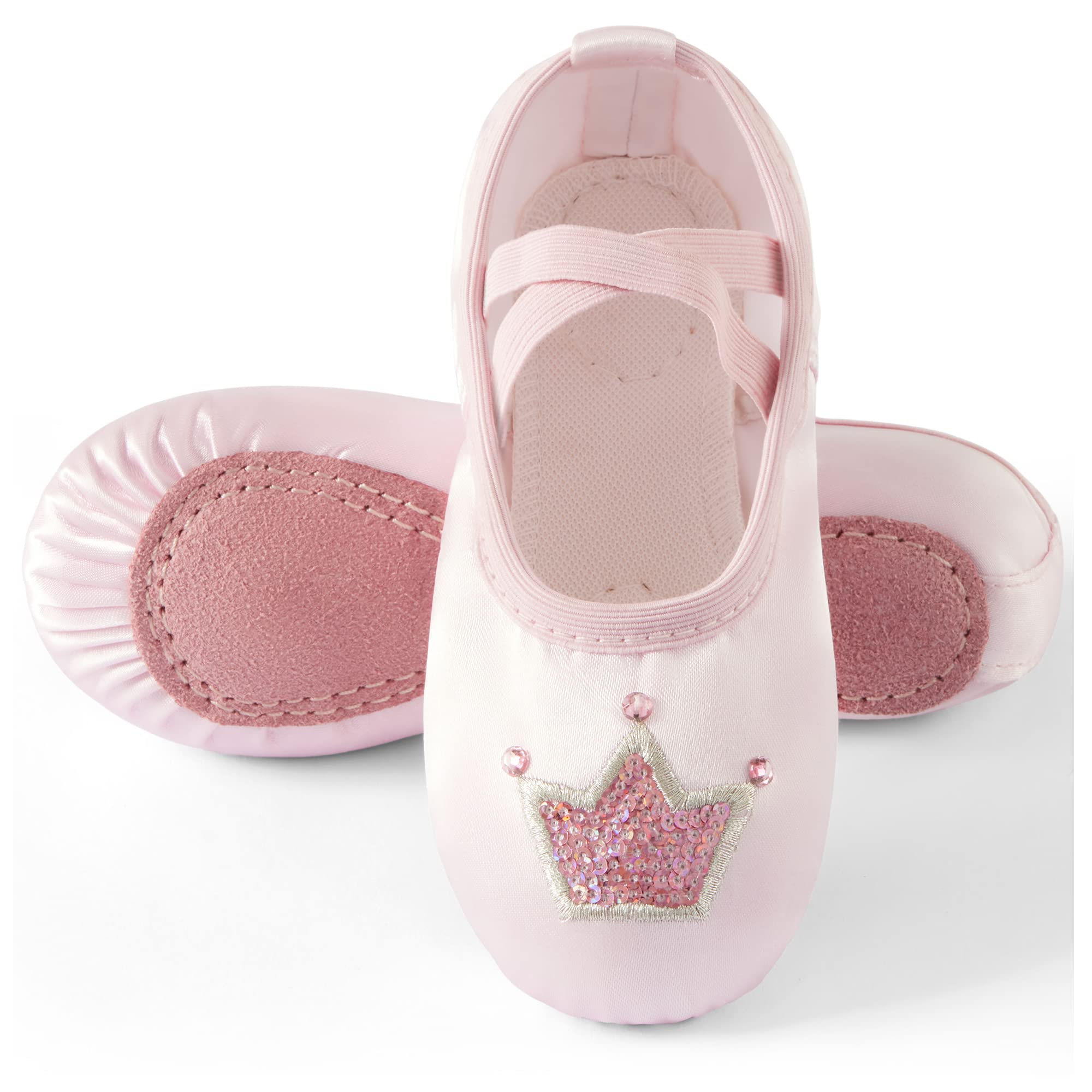  DoGeek Satin Pointe Shoes for Girls and Ladies Professional  Ballet Dance Shoes with Ribbon for School or Home (Choose One Size Larger)  
