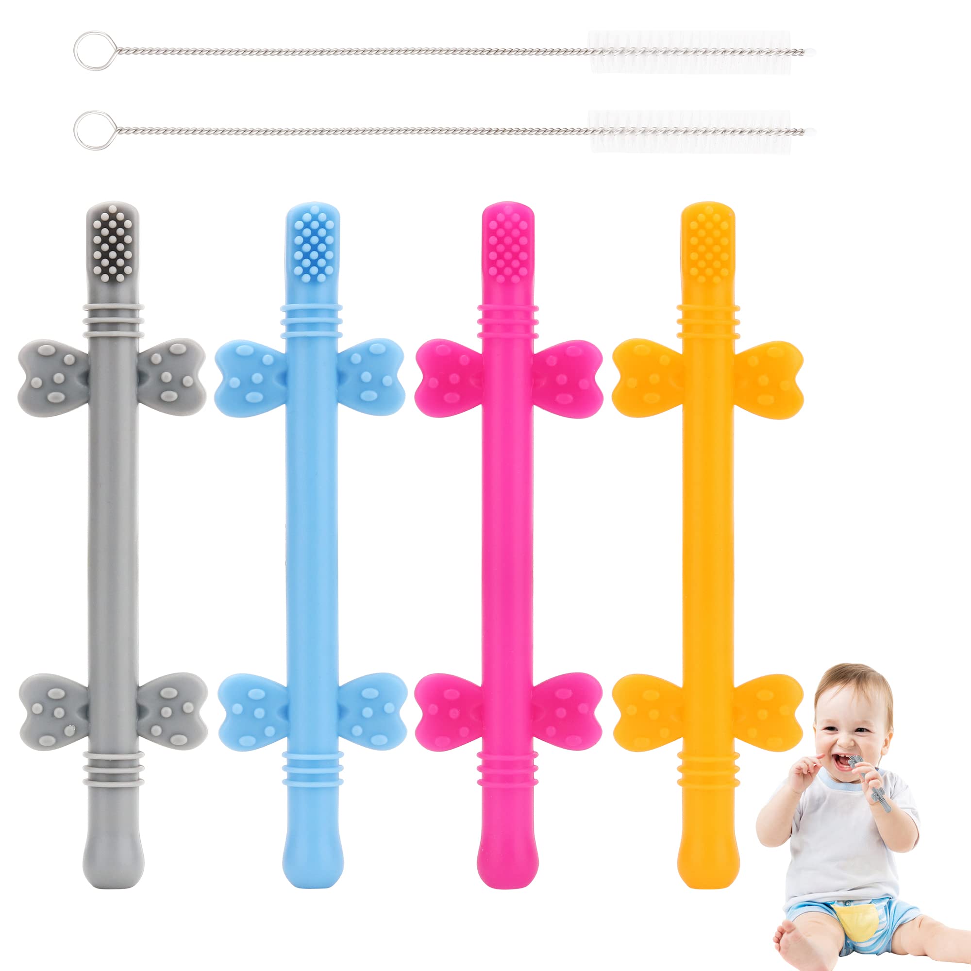 Shield baby teether has a unique textured design that provides