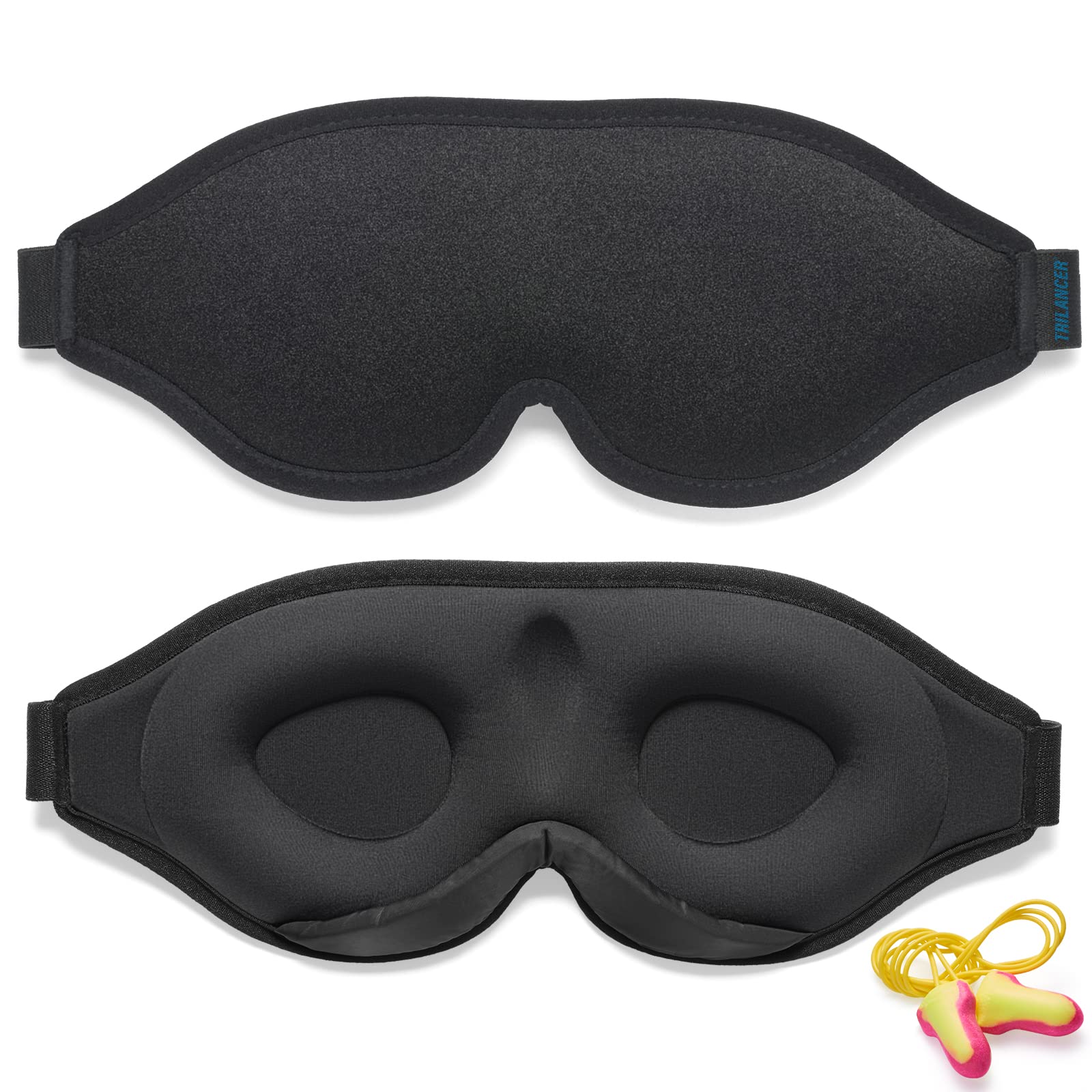 MZOO Sleep Eye Mask for Men Women, Zero Eye Pressure 3D Sleeping Mask, 100%  Light Blocking Patented Design Night Blindfold, Soft Eye Shade Cover for