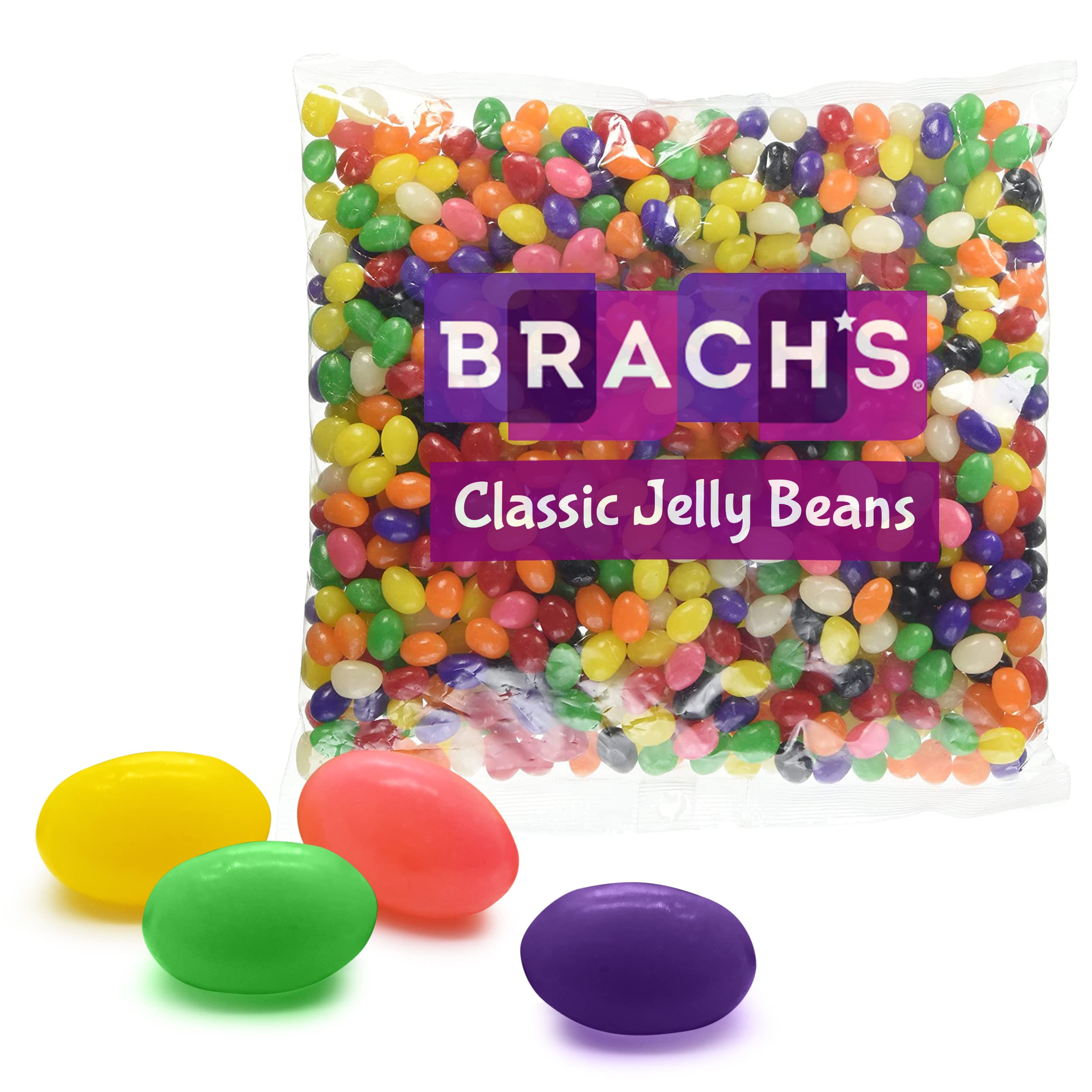 Brach's Classic Jelly Beans 2LB Bulk Candy Bag - Candy Variety Pack with  Delicious and Intense Fruity