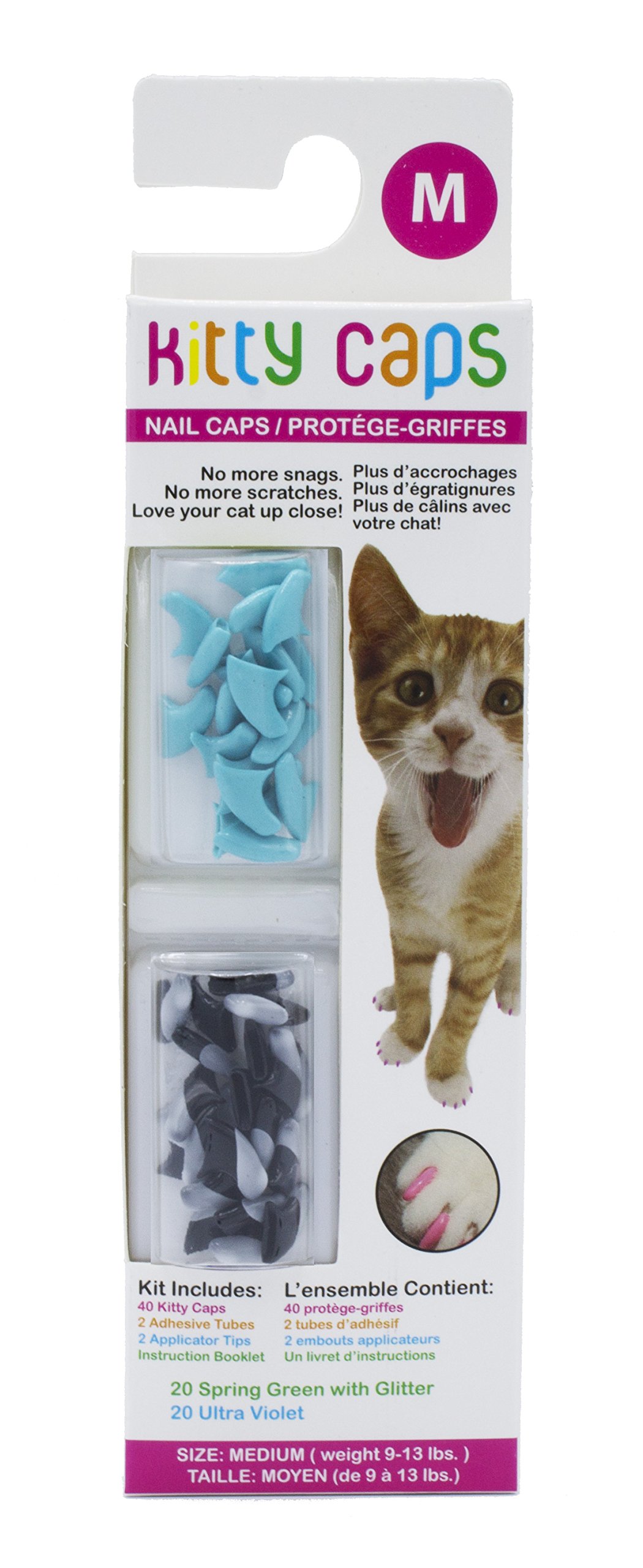 Kitty Caps Nail Caps for Cats | Safe, Stylish & Humane Alternative to  Declawing | Covers Cat Claws, Stops Snags and Scratches, X-Small (Under 5  lbs)