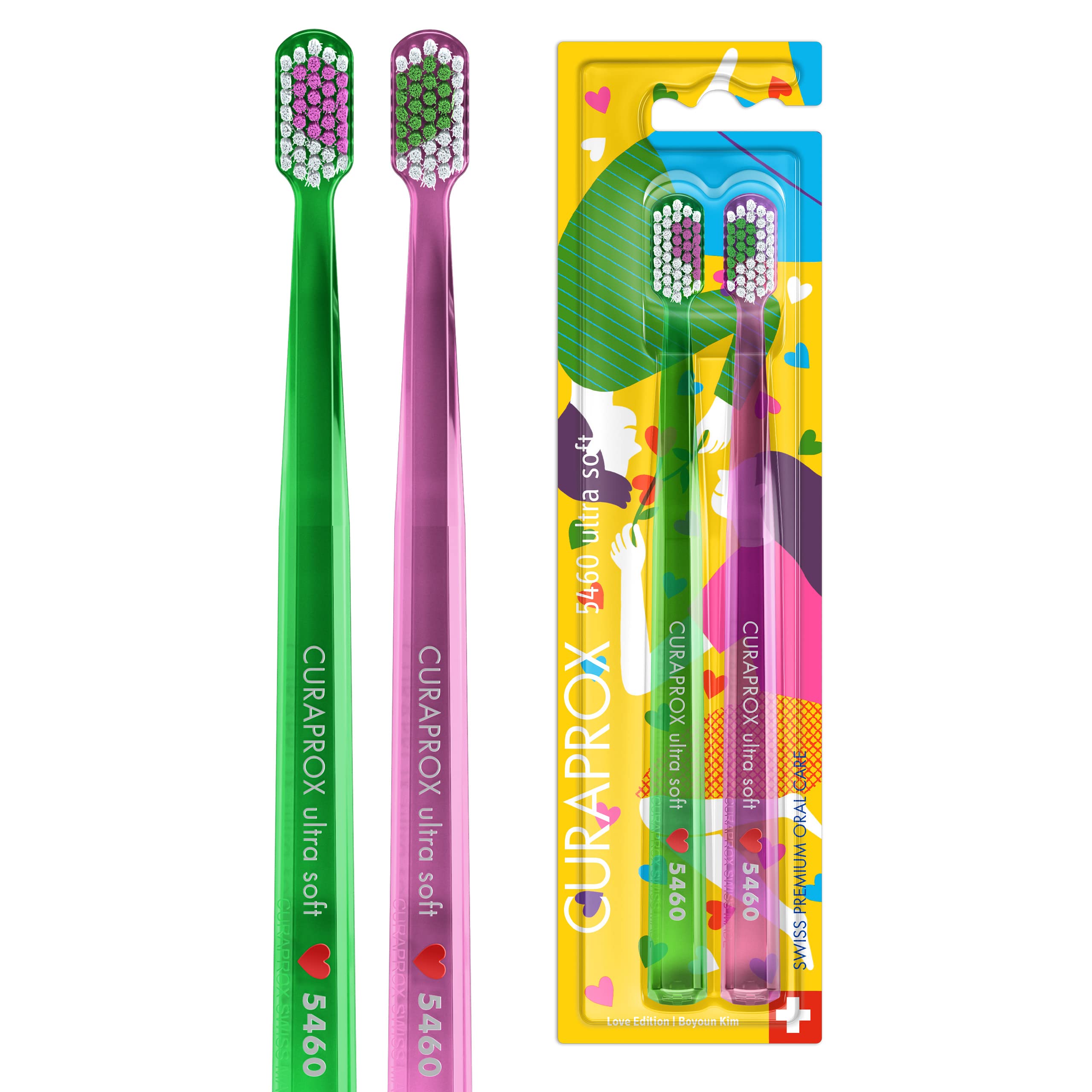 Curaprox CS 5460 Ultra-Soft Toothbrush Set Special Edition Love 2023 2 Pack