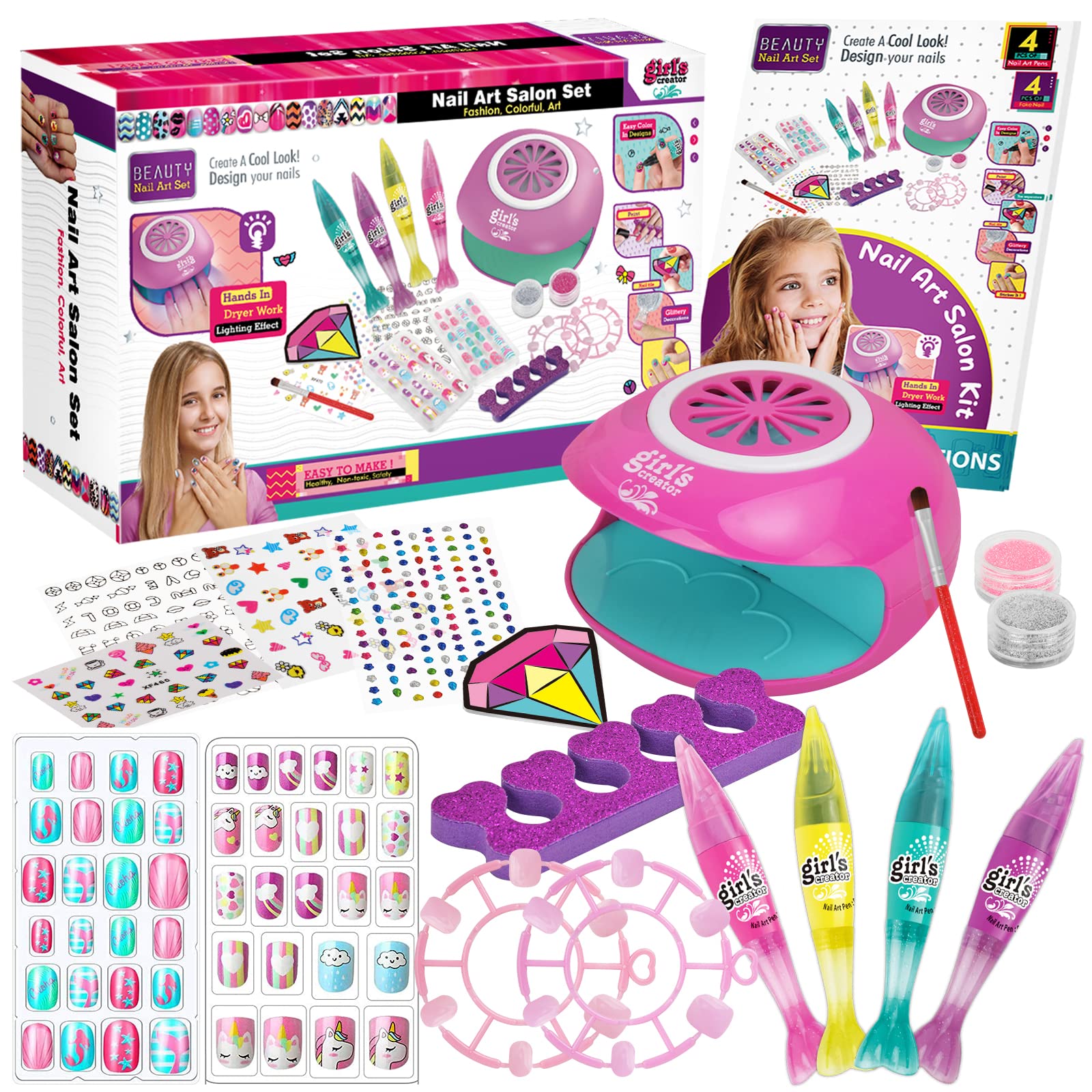 Amazon.com: Creativity for Kids Ultimate Nail Studio Manicure Play Set :  Toys & Games
