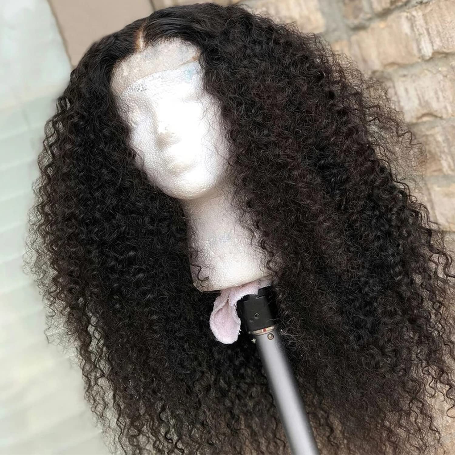 Lace Front Human Hair Wigs For Black Women Indian Remy Hair Kinky Curly Lace  Wigs With Baby Hair Bleached Knots