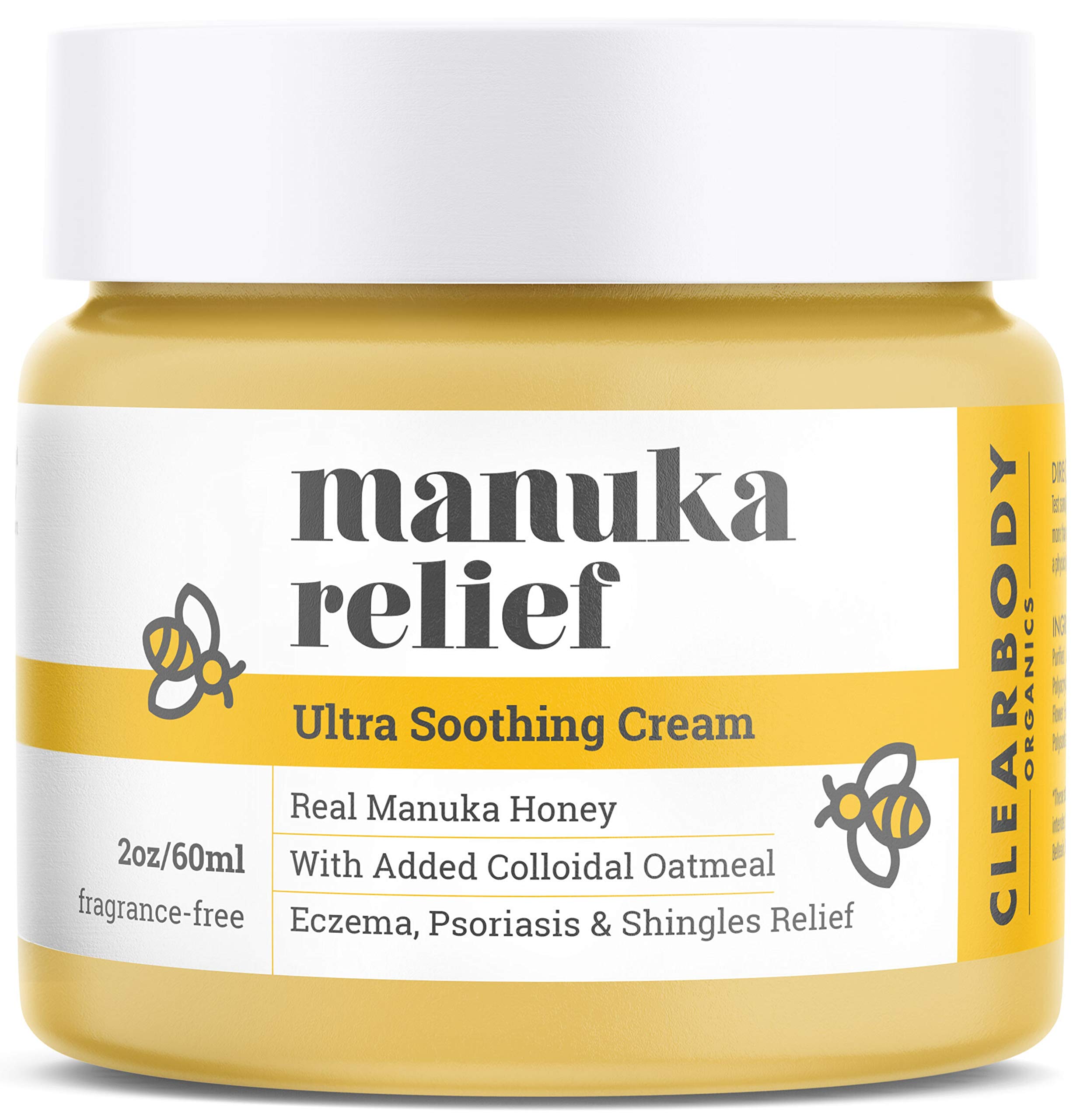 Manuka Relief Cream For Eczema Prone, Dry Skin- Colloidal Oatmeal ...