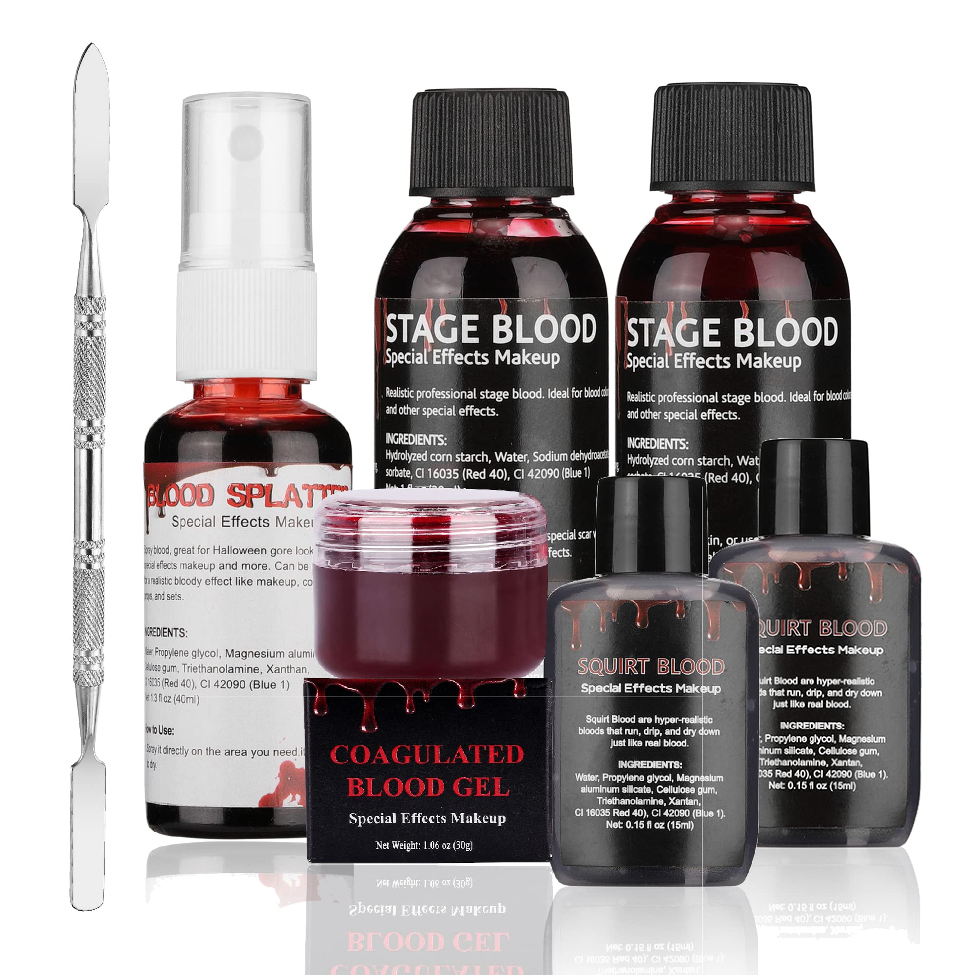 Wismee Fake Blood SFX Makeup Kit with Fake Blood Splatter Fake