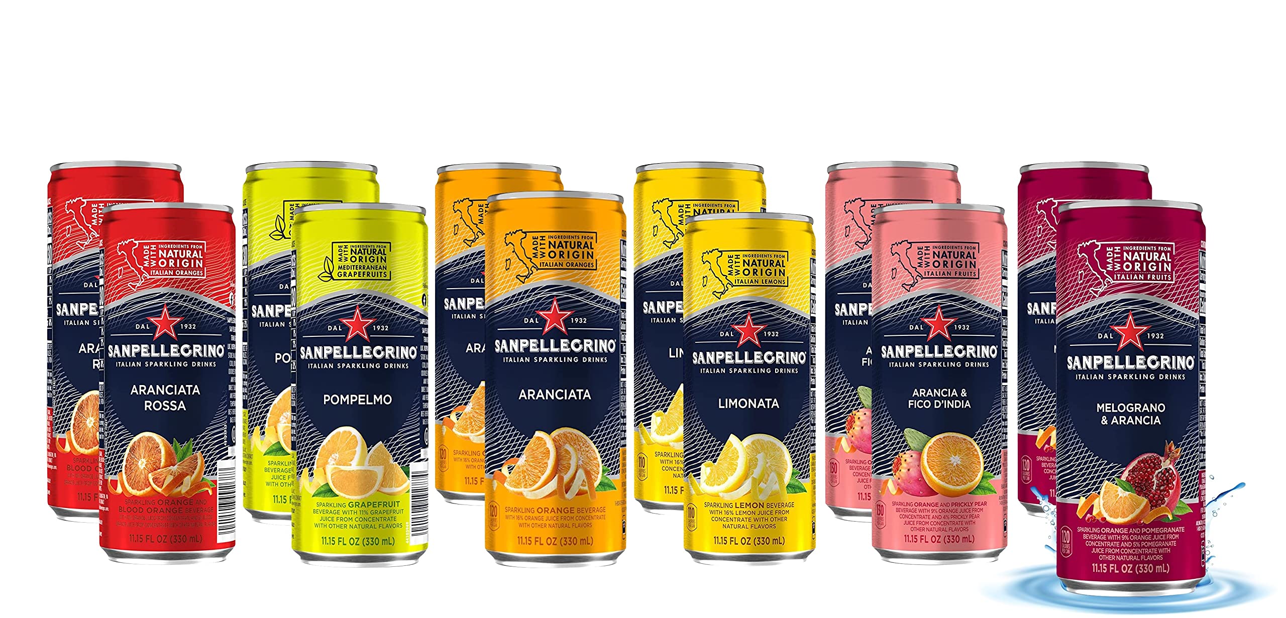 San Pellegrino Sparkling Fruit Beverages Variety Pack - 11.15 Fl Oz Cans -  (24 P
