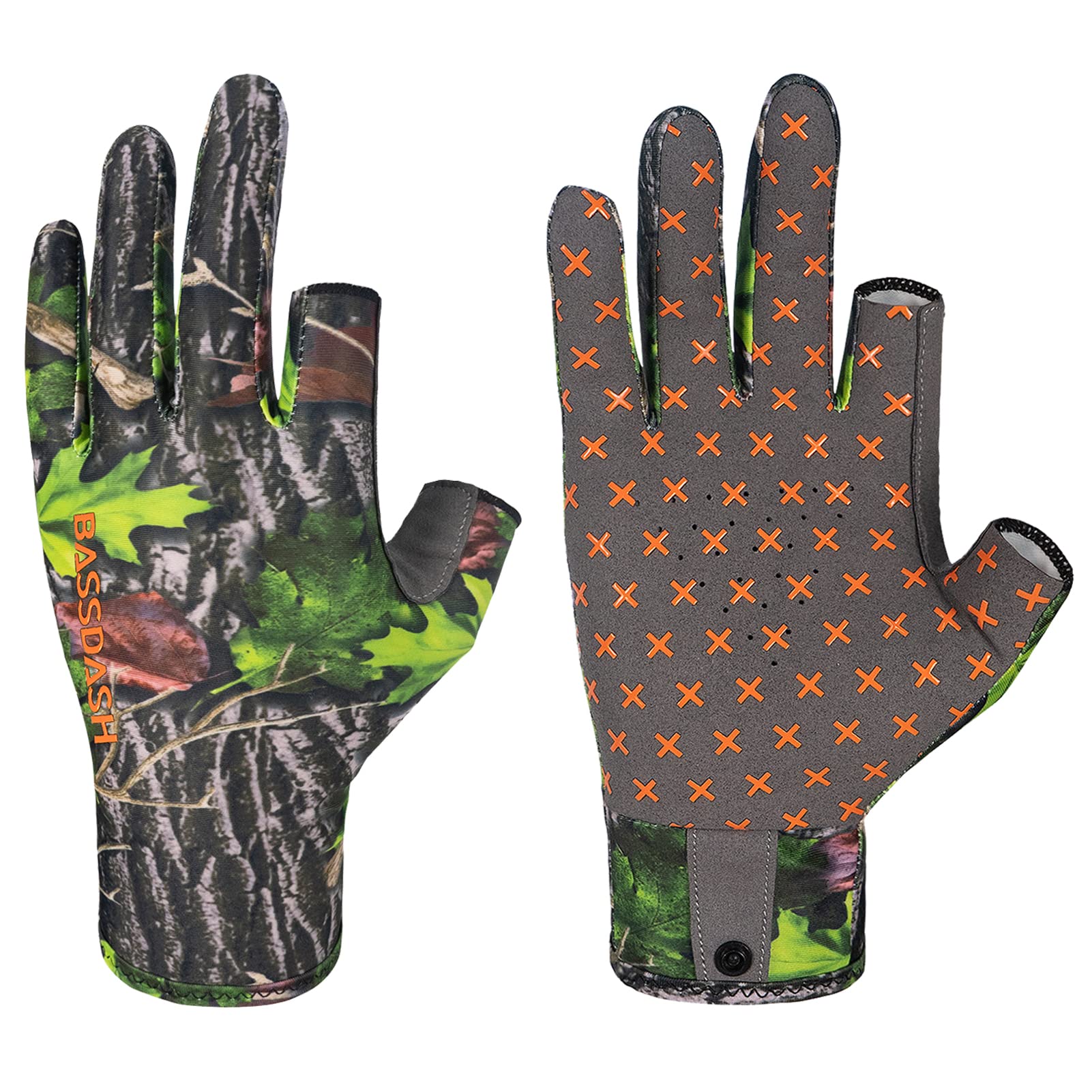 BASSDASH Unisex Fingerless Camo Hunting Gloves for Men's Women's
