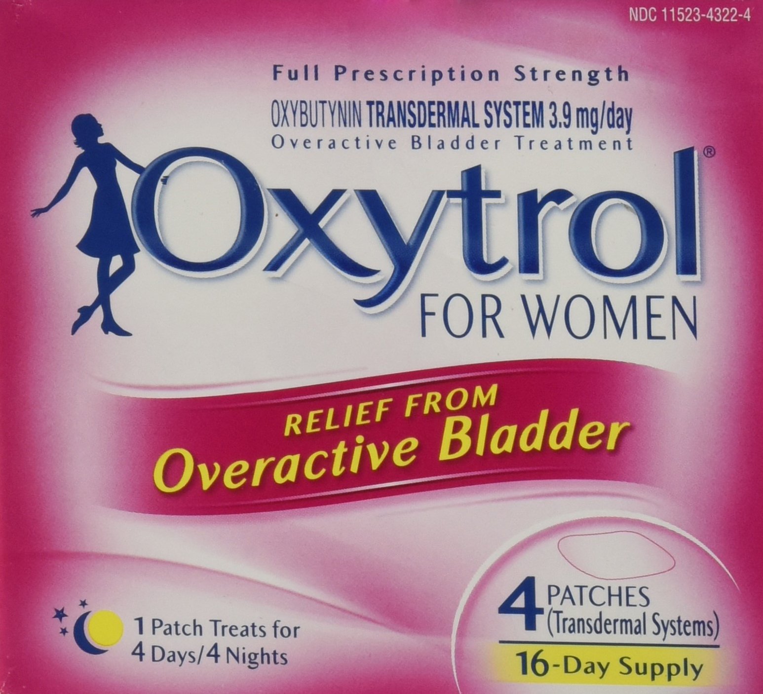  Oxytrol for Women Overactive Bladder Transdermal Patch, 8 Count  : Health & Household