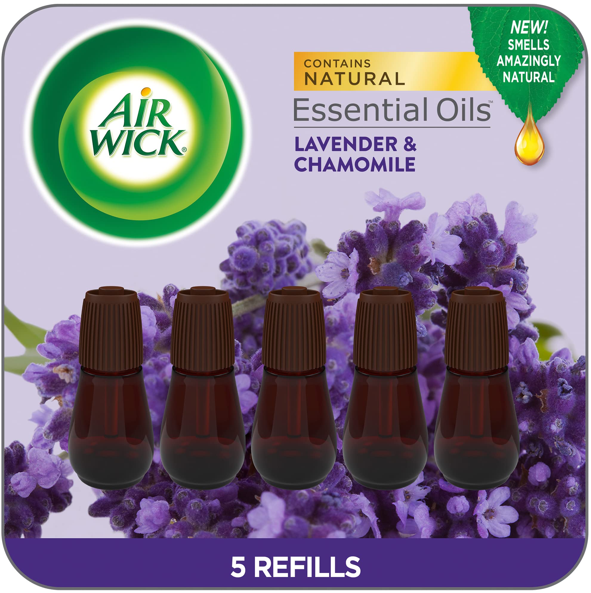  Air Wick Plug in Scented Oil Refill, 2 ct, Lavender and  Chamomile, Air Freshener, Essential Oils : Health & Household