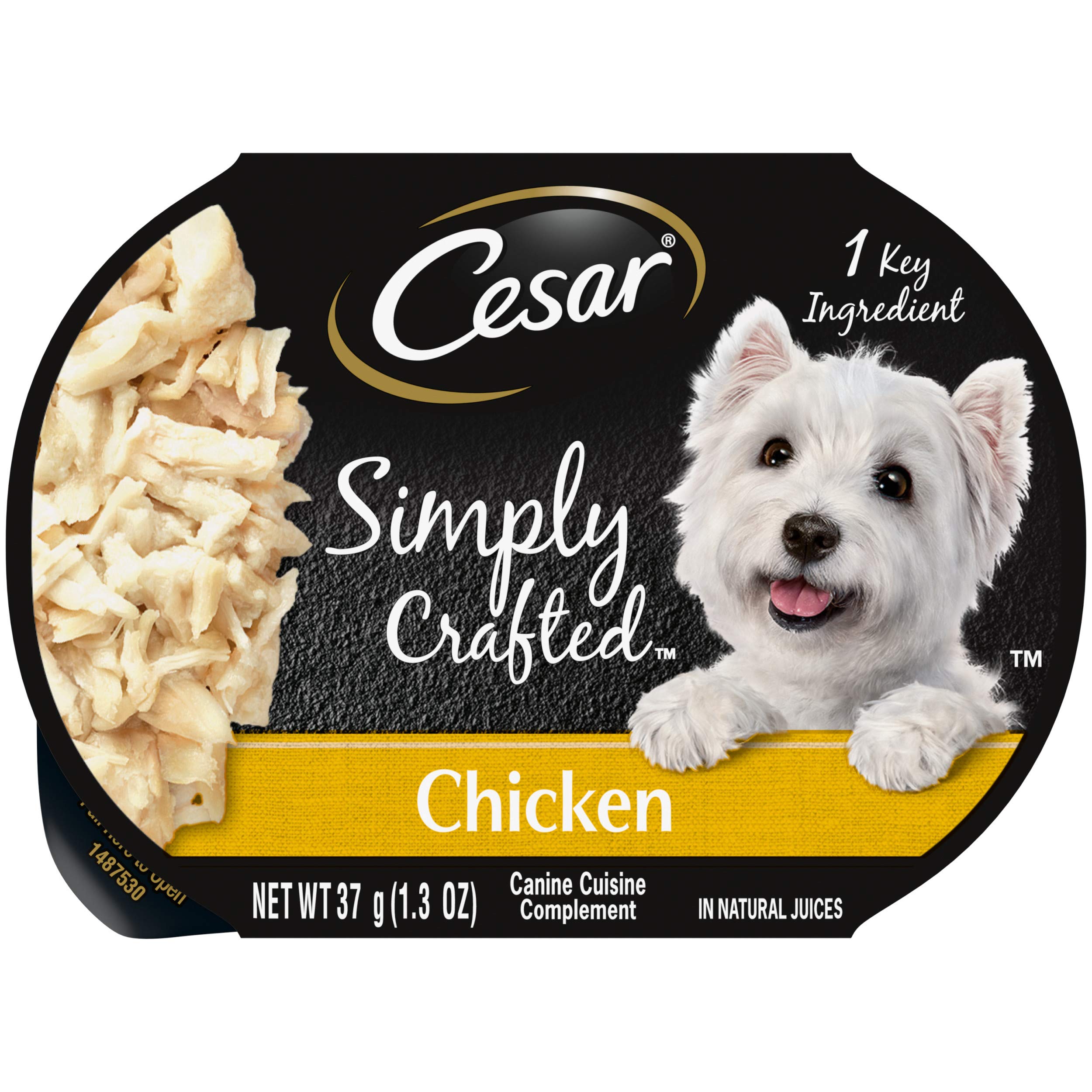 Cesar Simply Crafted Meal Topper Wet Dog Food Pack of 10 Chicken