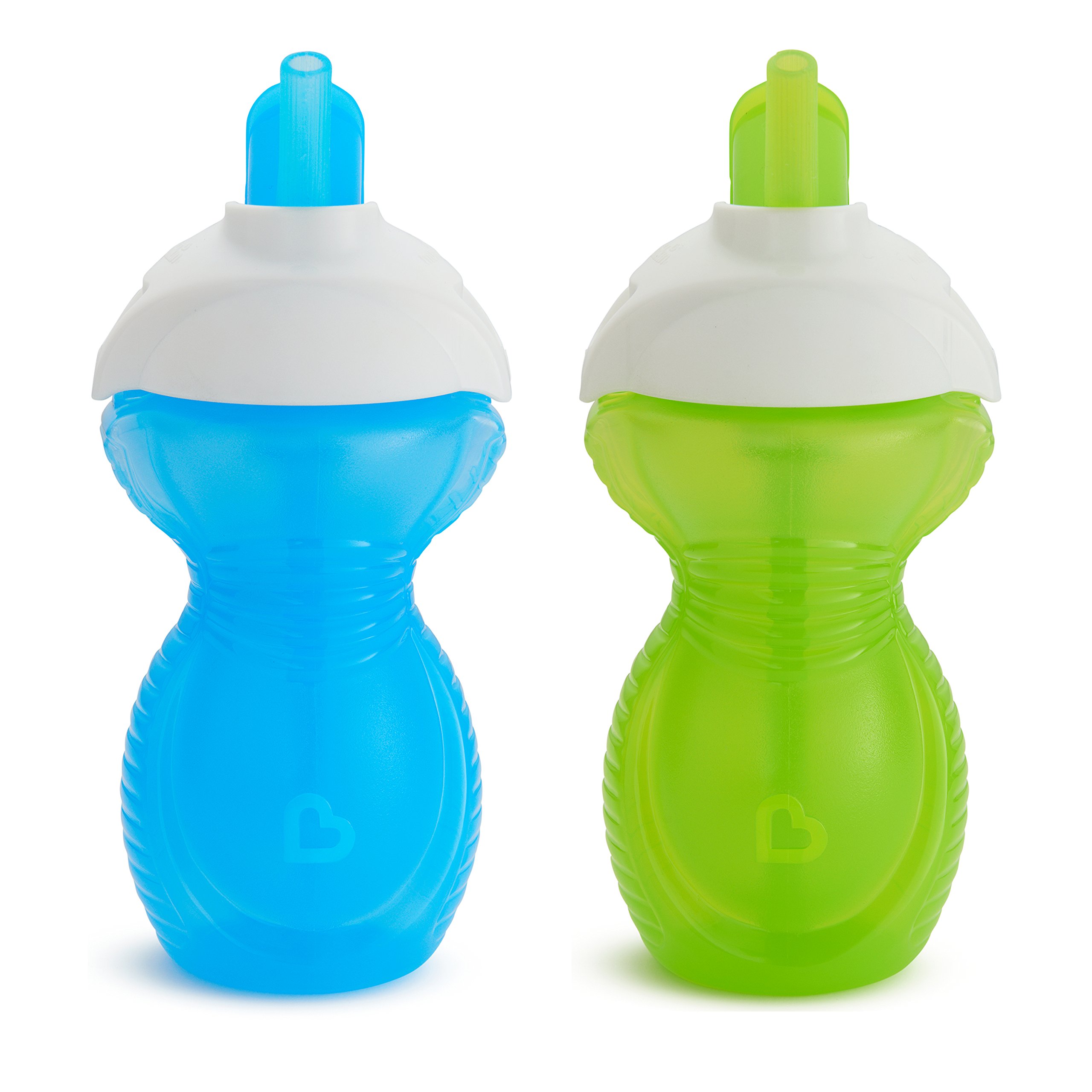 Munchkin Any Angle Click Lock Weighted 2pk Straw Trainer Cup - 7oz -  Blue/green : Target