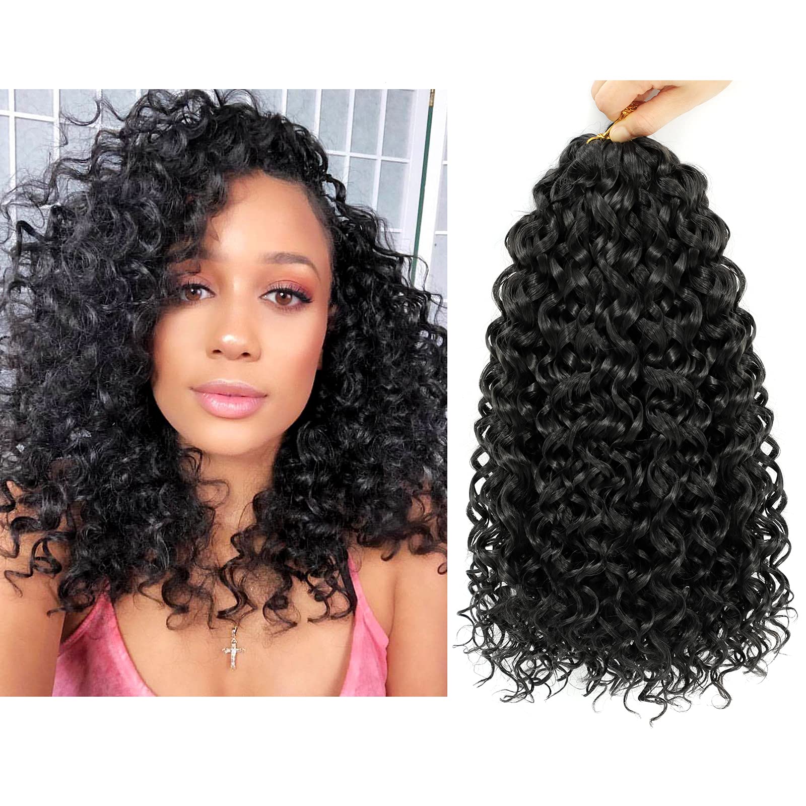 Gogo Curl 14 Inch 8 Packs Curly Crochet Hair for Black Women Color 2 Wavy  Beach Curls Crochet Hair Water Wave Go Go Crotchet Hair Synthetic Curly
