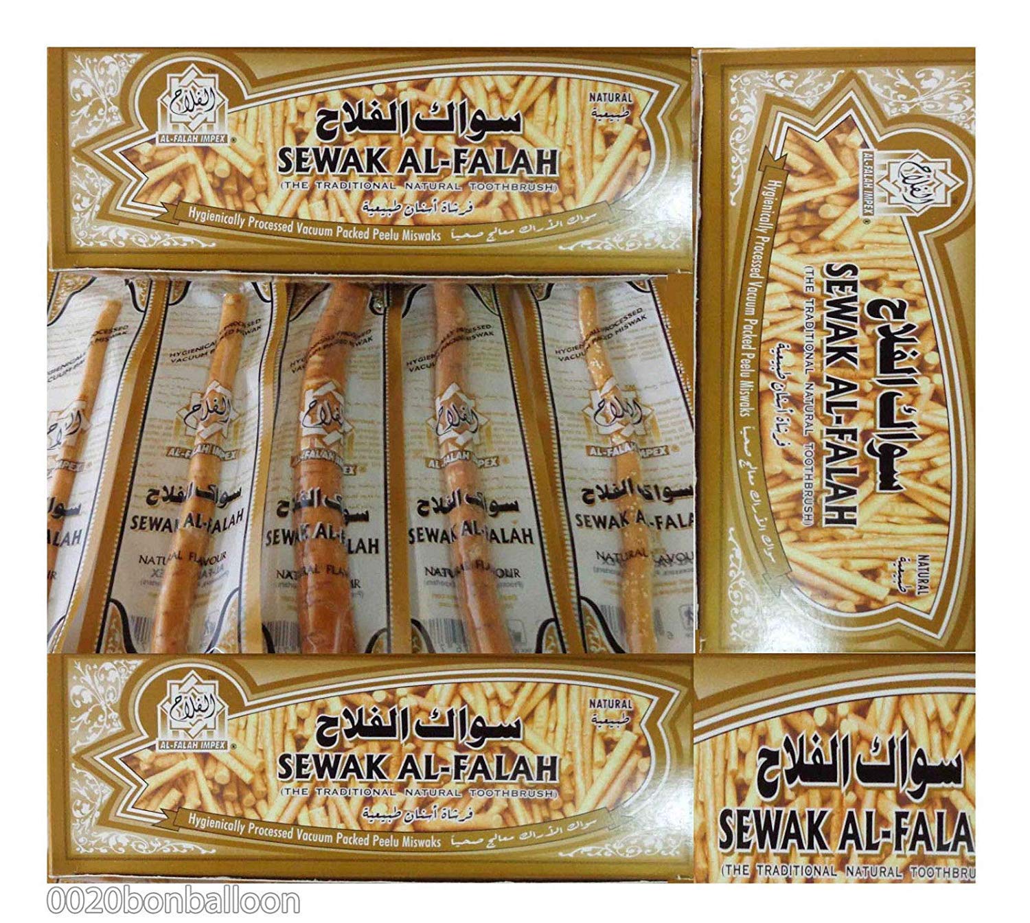 bonballoon 6 Pcs Al Falah Siwak Meswak Miswak Miswak Arak Peelu Al