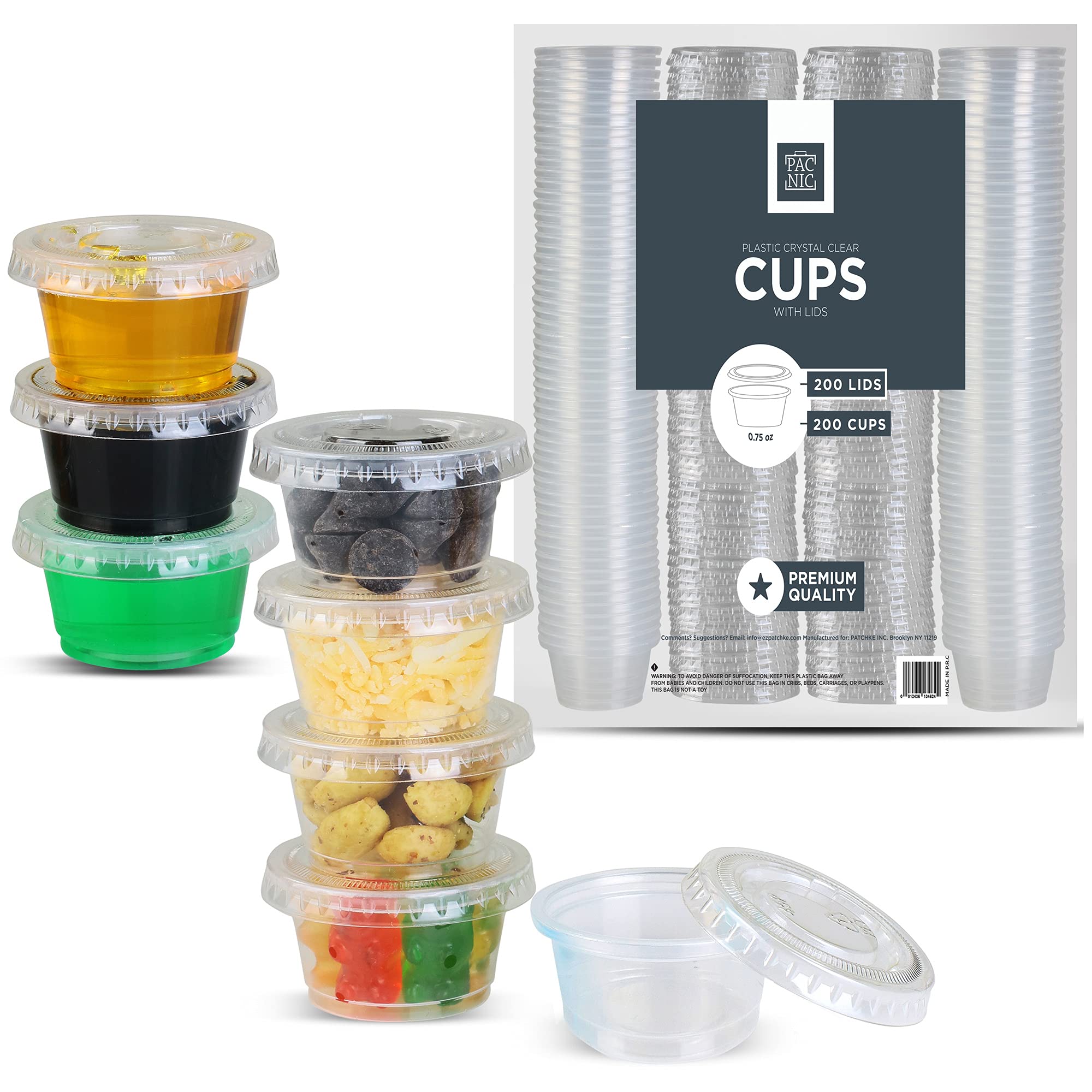 Plastic Food Cups - Stackable - Round - Clear - 4oz. - Medium - 100 Count  Box