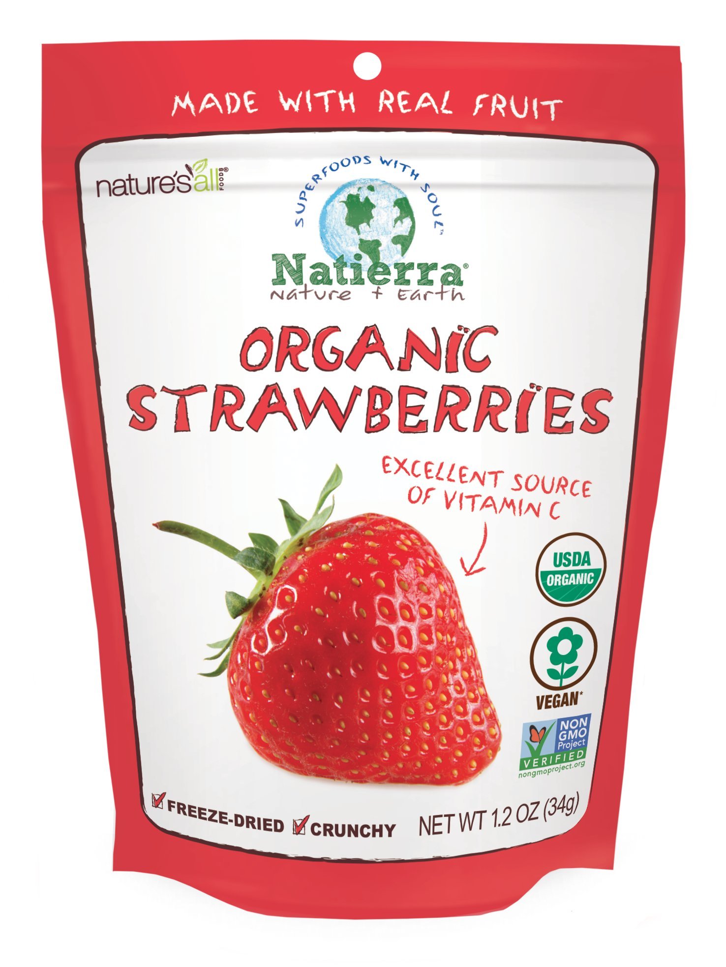 Nature's All Foods Natierra® Organic Freeze Dried Apples, 1.5 oz