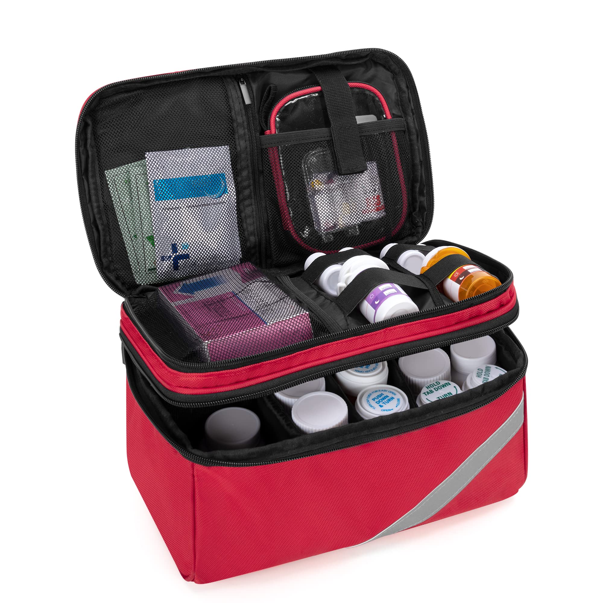 Pill Bottle Organizer Medicine Bag Storage Medication Pill Box