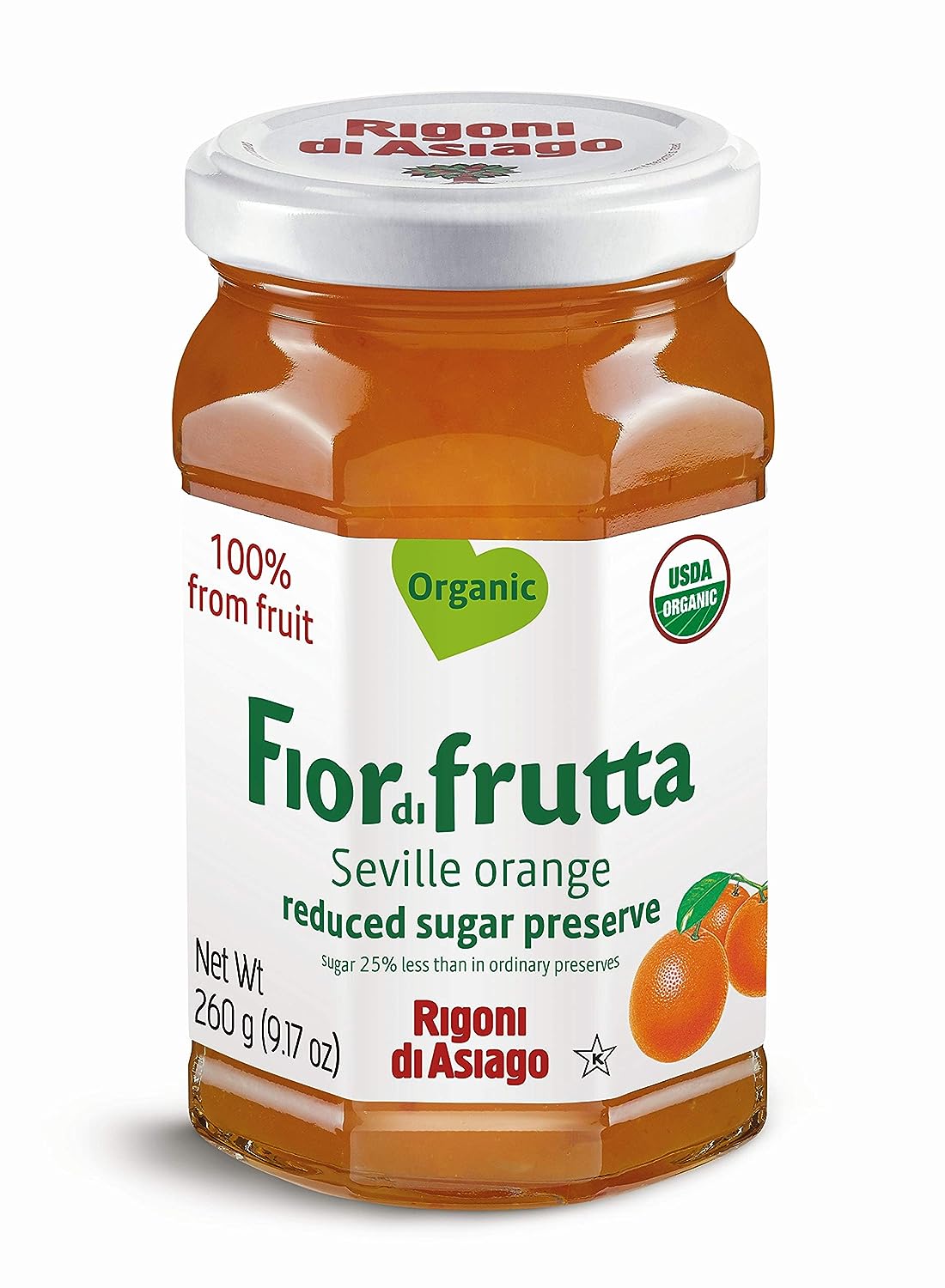 Rigoni Di Asiago Fiordifrutta Fruit Spread - Seville Orange - 9.17 Oz. -  Pack of 1