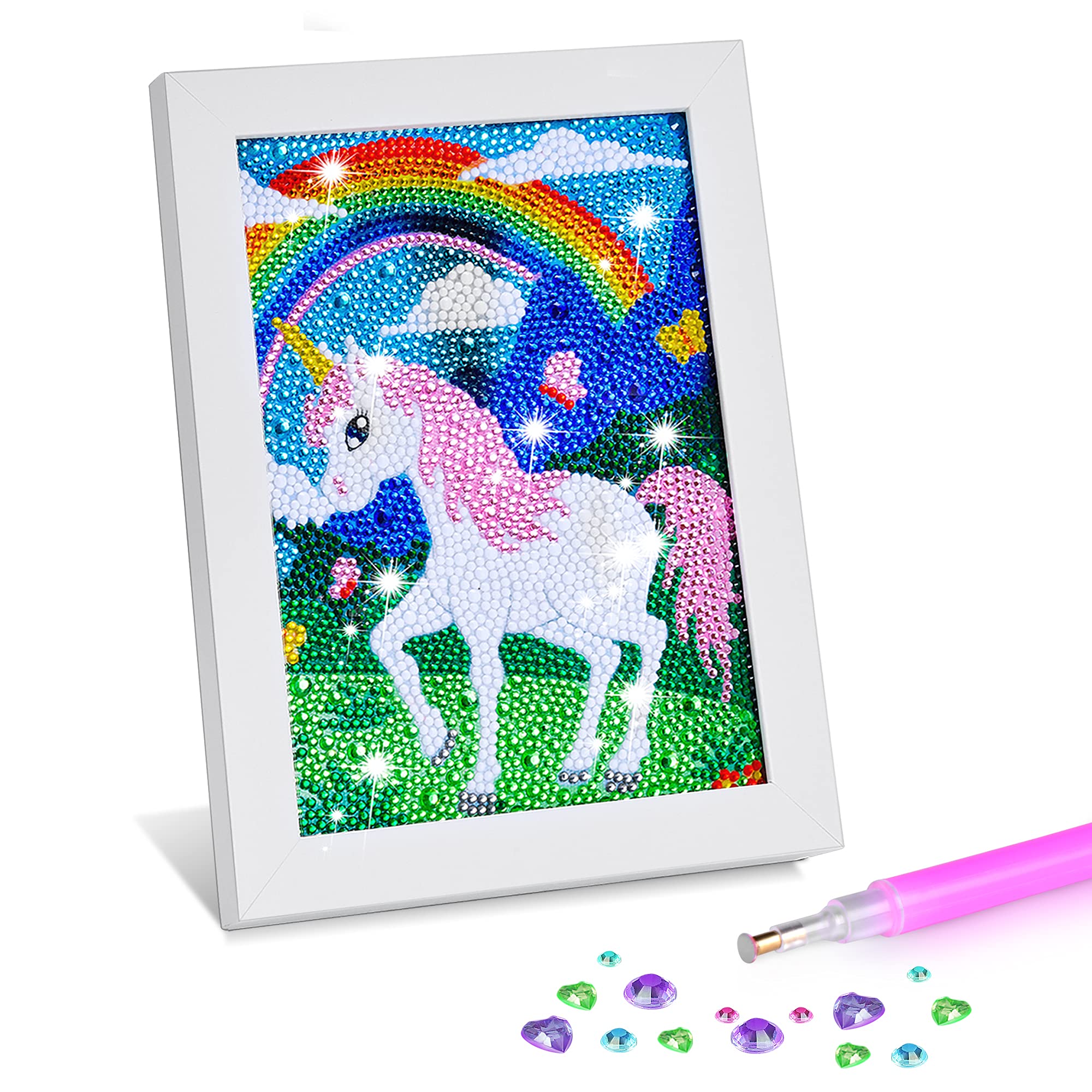 FEAYEA feayea diamond painting for kids with wooden frames-crafts