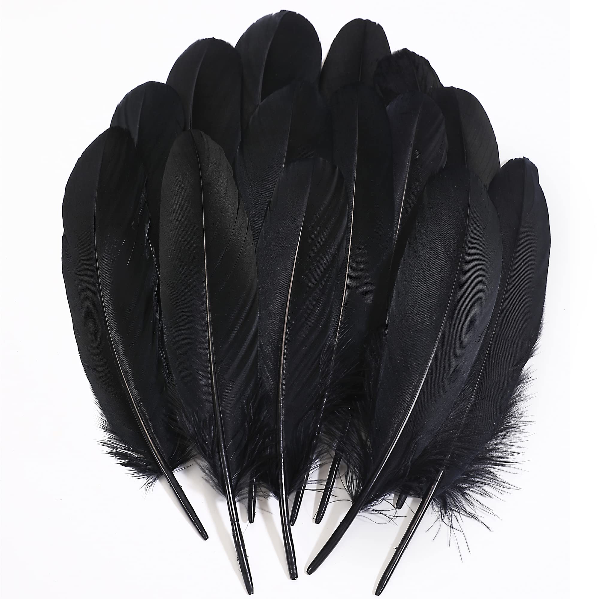 50pcs White & Black & Pink Goose Feathers 15-20cm Natural Feather for a  Variety of Crafts and Apparel