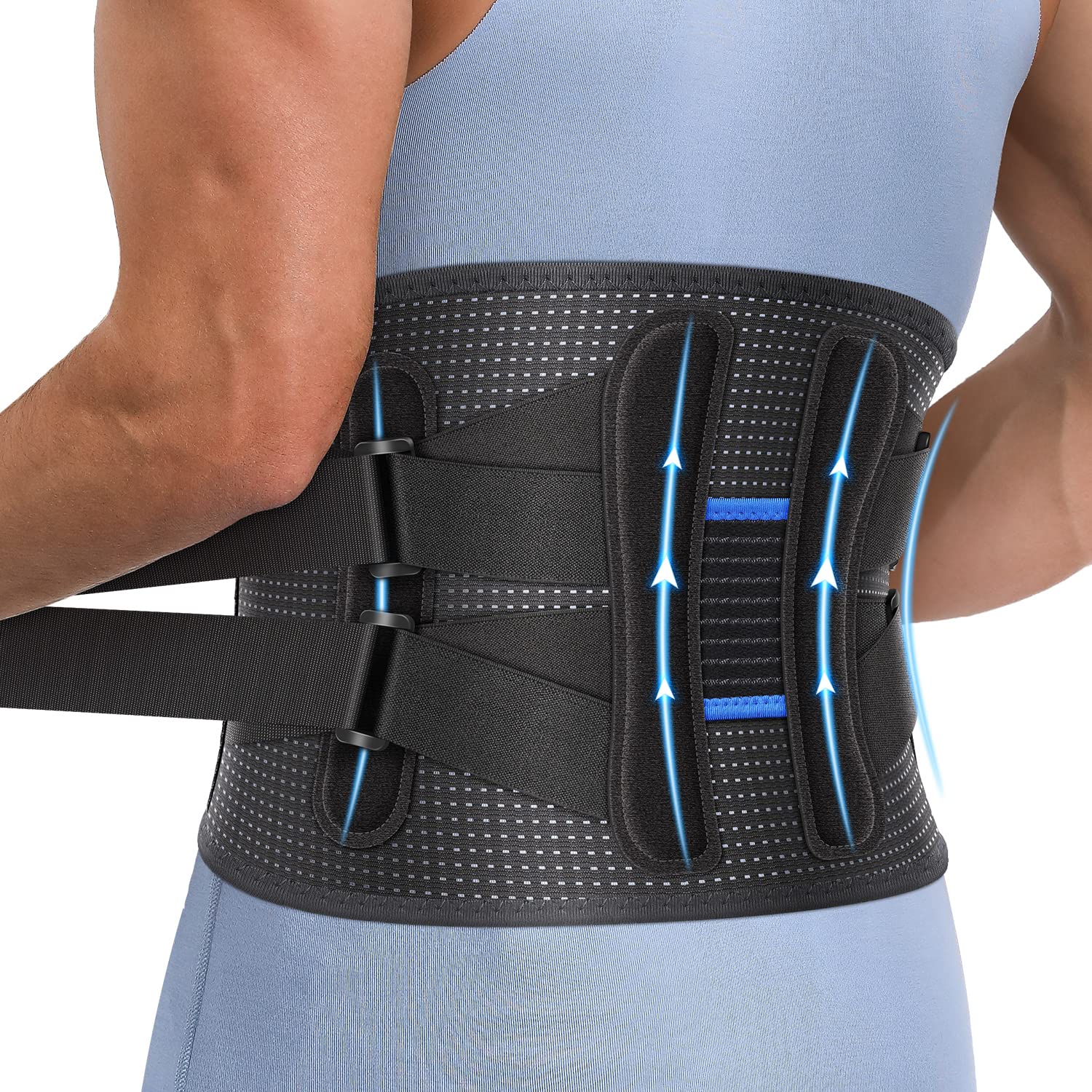Back Brace for Lower Back Pain - 2022 Upgrade Back Lumbar Support Belt for Men Lower Back Pain Relief, Herniated Disc, Sciatica, Scoliosis, 360° Max
