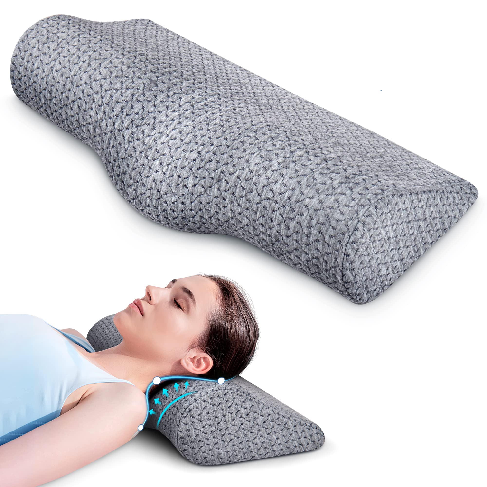 Sleep Memory Foam Pillow, Orthopedic Pillows for Neck Pain, Shoulder Pain  Relief