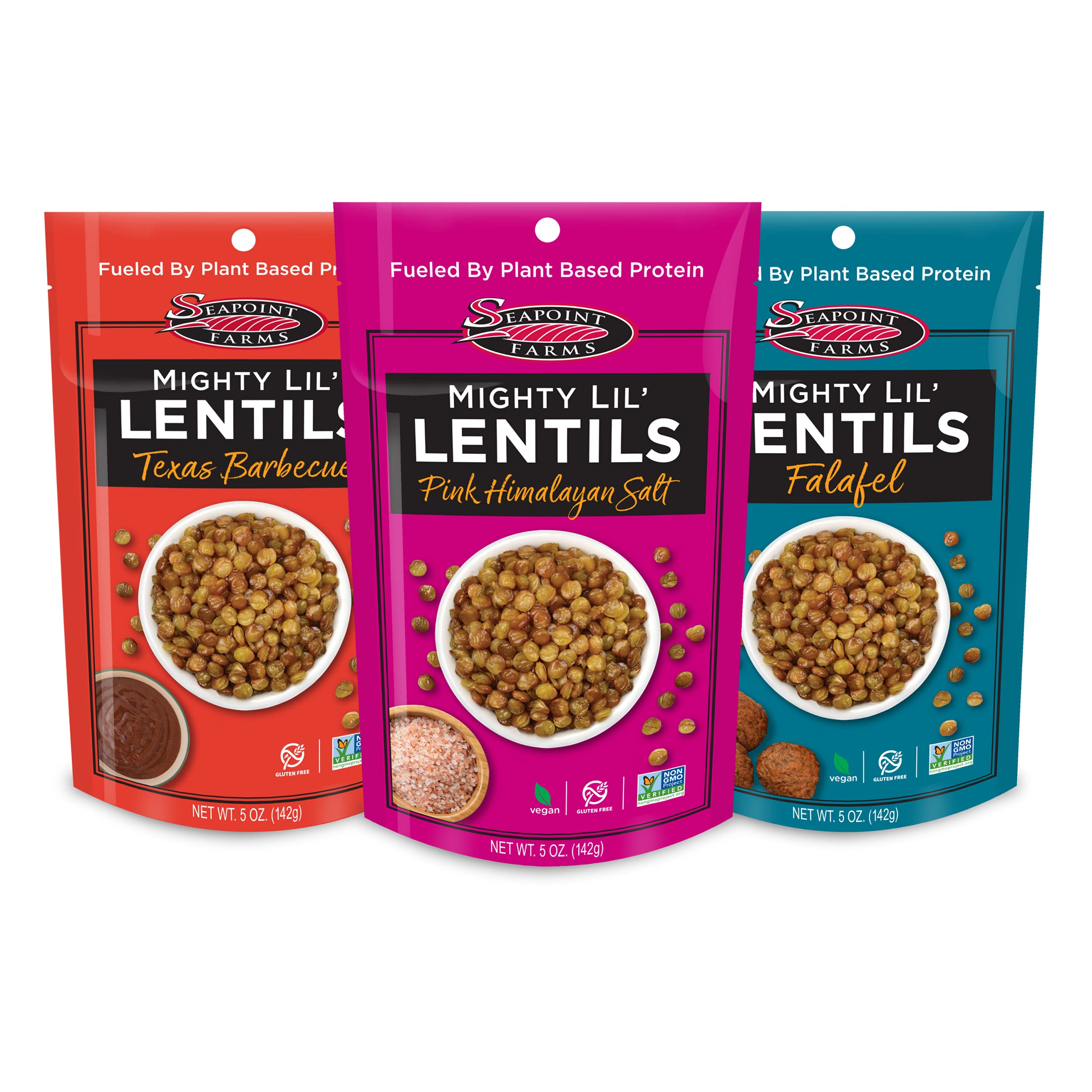 Seapoint Farms Mighty Lil Lentils Variety Pack Plant Based Protein Gluten Free Non Gmo And