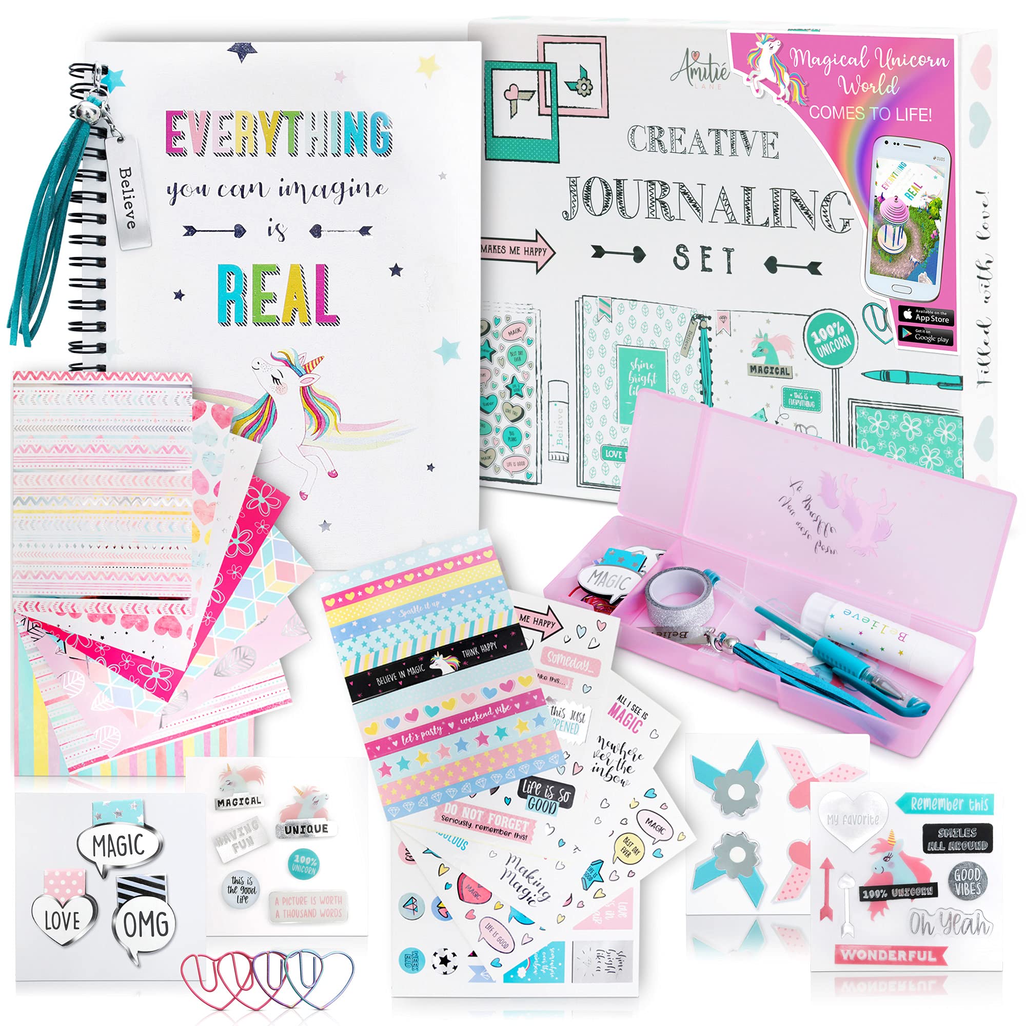  DIY Journal Kit for Girls Ages 8-12 - Girls Scrapbook Kit  Gifts, DIY Journal Kit for Girls to Decorate Scrapbook, Journals for  Writing, Scrapbook Kit Girls Journal Kit Age 10-12 (Pink) 