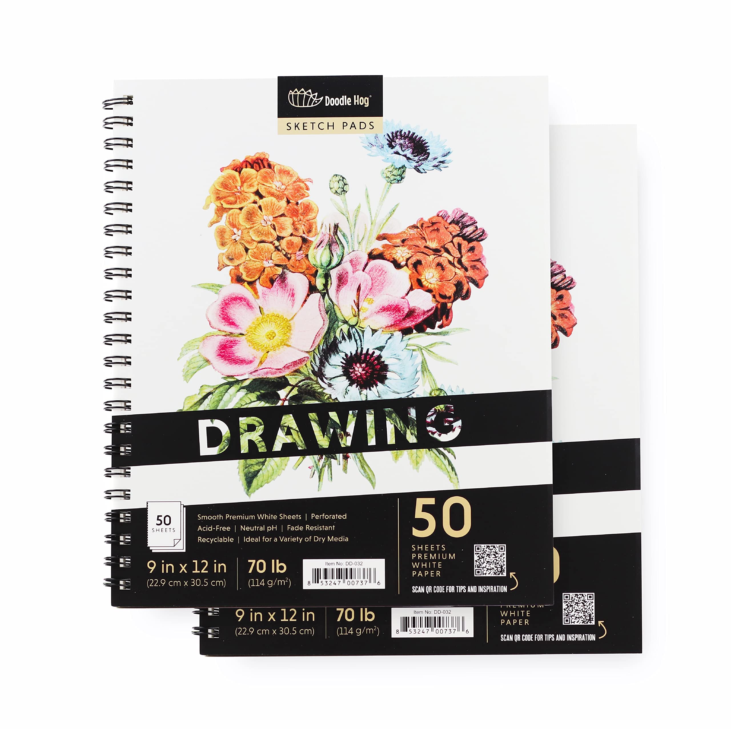 70-Pack Drawing Set, Sketching Kit, Art Supplies with A Sketch Pad