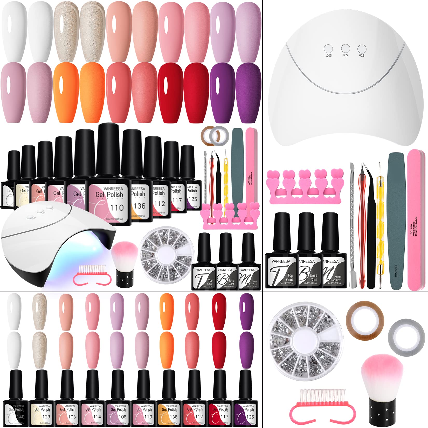 Get Gel Nail Polish Kit with UV Light10 Colors Gel Nail Polish Kit with  Nail Lamp Delivered