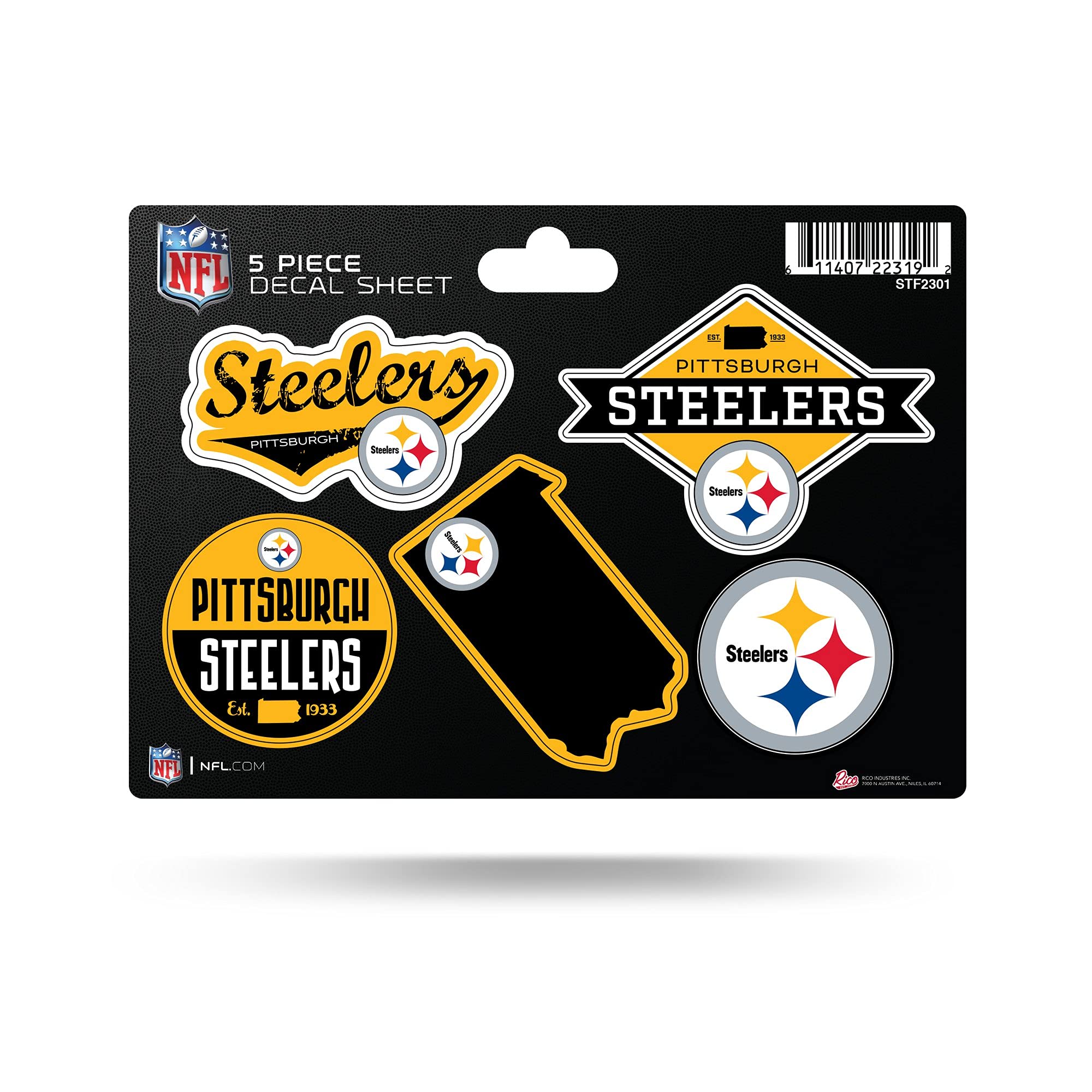 Rico Industries NFL 5-Pc Sticker Sheet