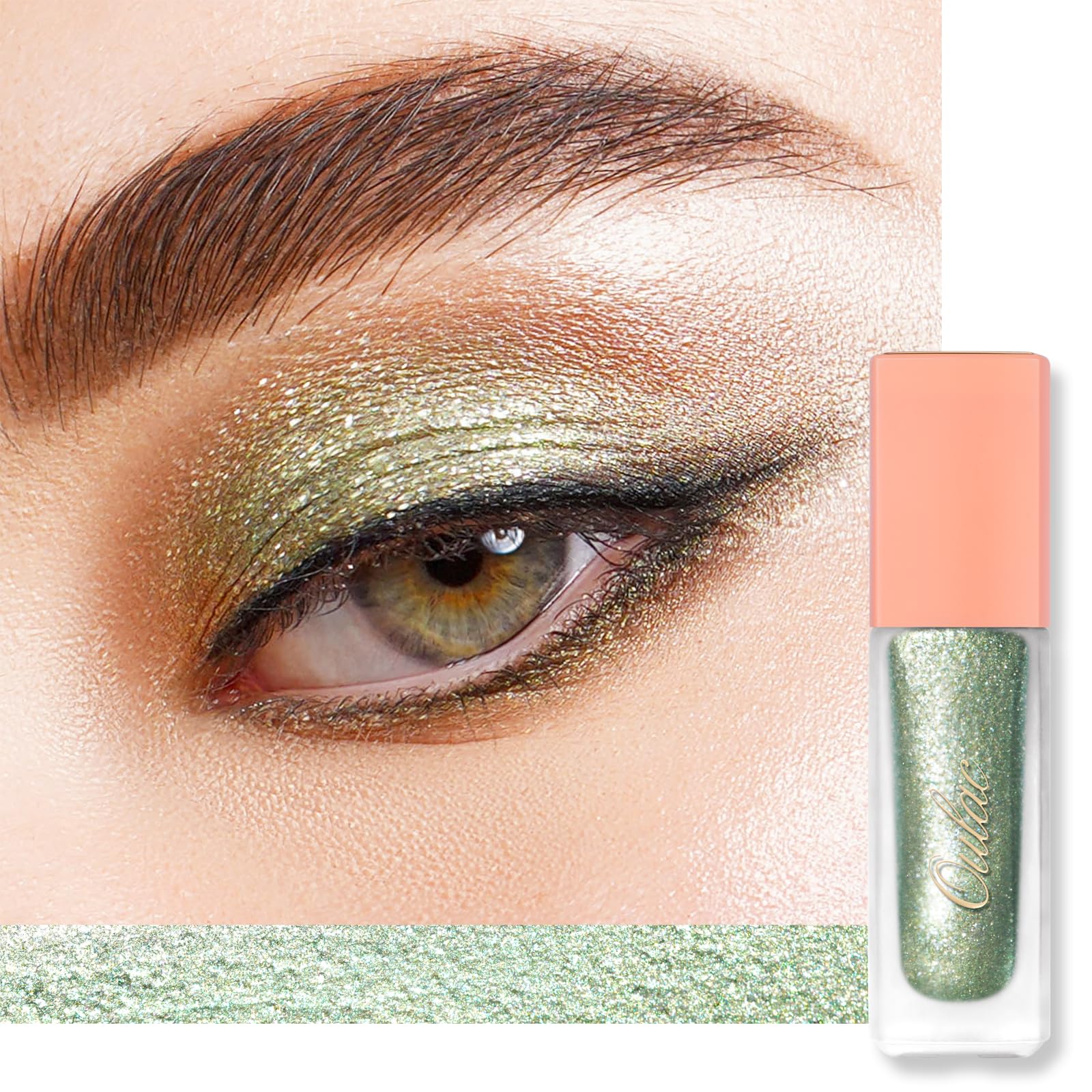 Sparkly 2024 green eyeshadow