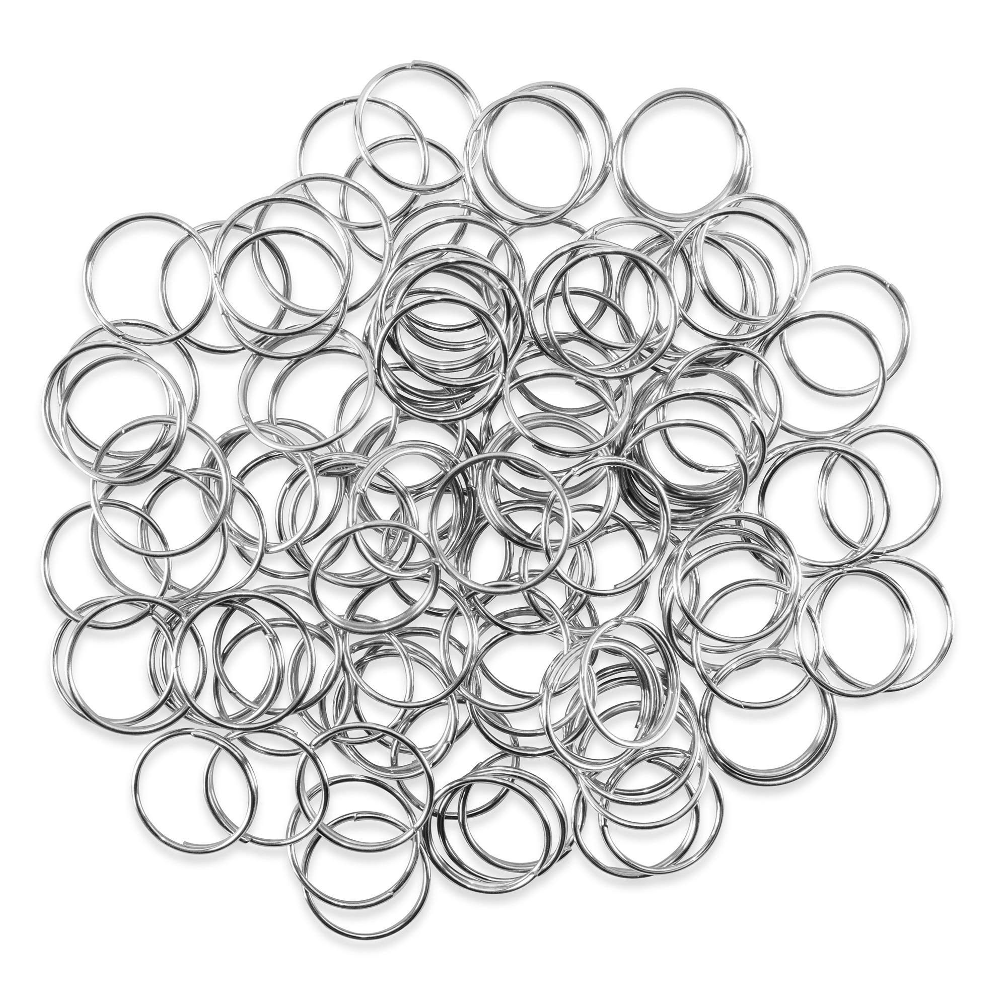 LiQunSweet 20 Pcs 304 Stainless Steel Jump Rings 11x13.5mm Oval Shape Split  Rings for Key Chain Jewelry Crafting Curtain Jewellery Making DIY