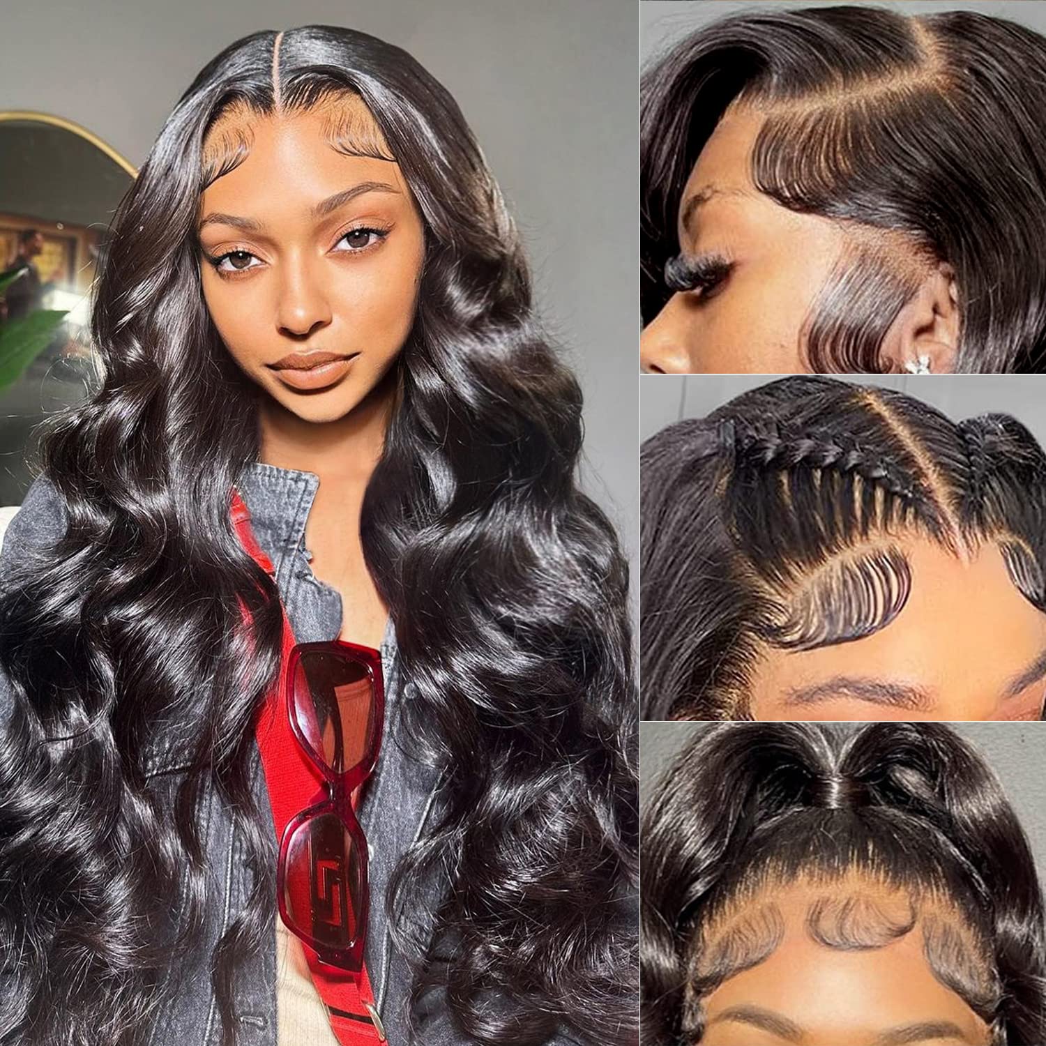 13X4 Hd Lace Frontal Wig 30 32 34 Inch Body Wave Lace Front Wig