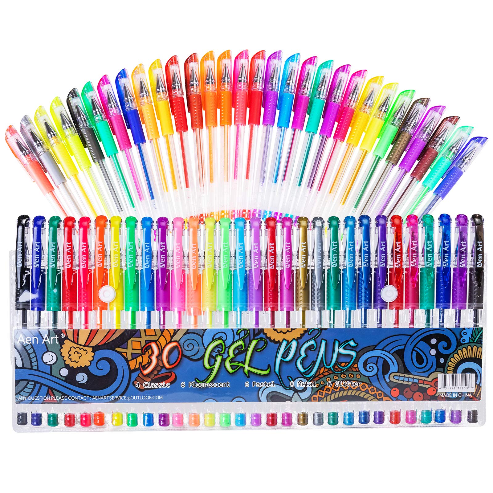 Colored Gel Pen Set 100 Colors For Drawing Painting Sketching 0.5 mm  Glitter