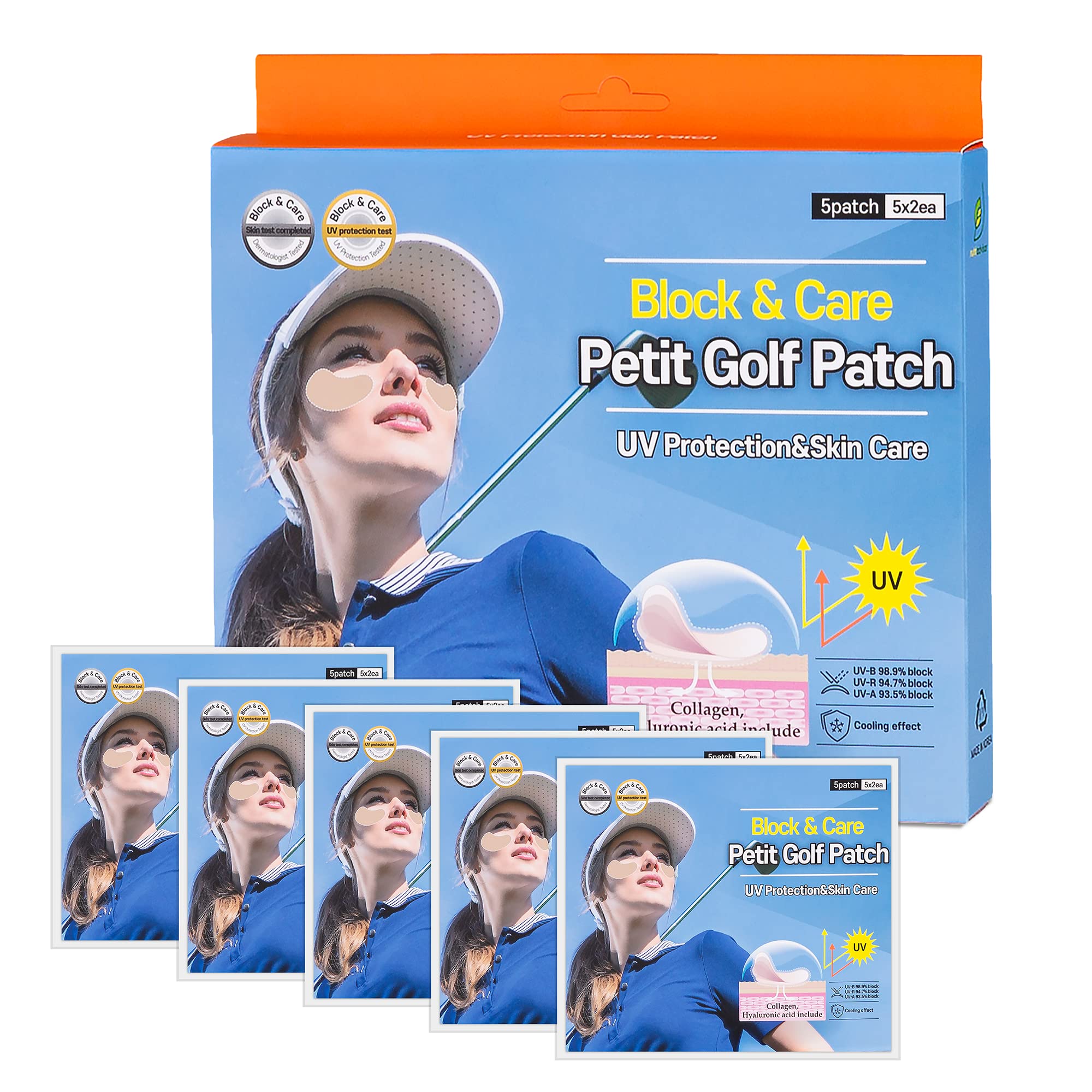 Nutriadvisor Golf Patches for Sun Protection UV Facial Patches for