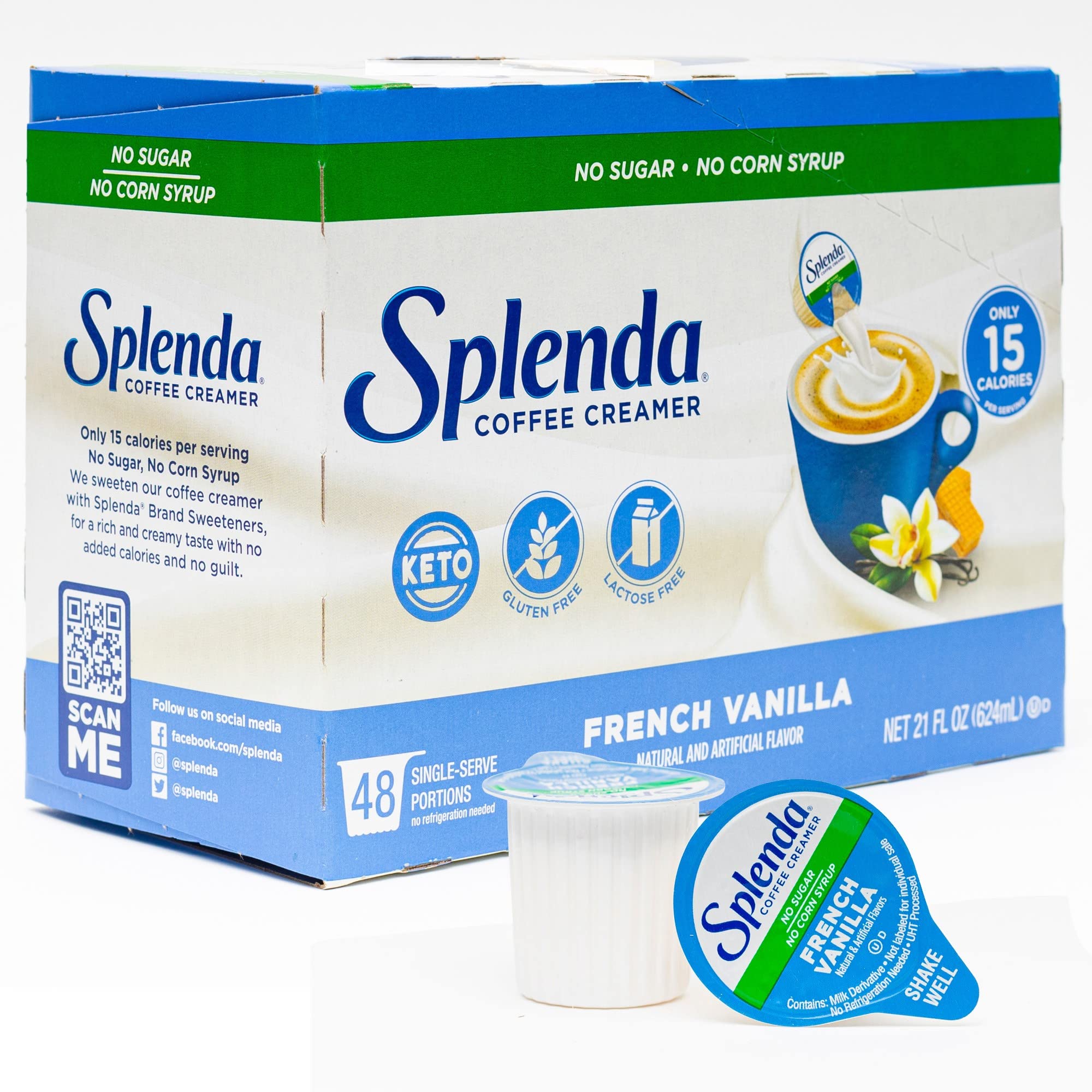 SPLENDA Sugar Free Low Calorie Single Serve Coffee Creamer Cups