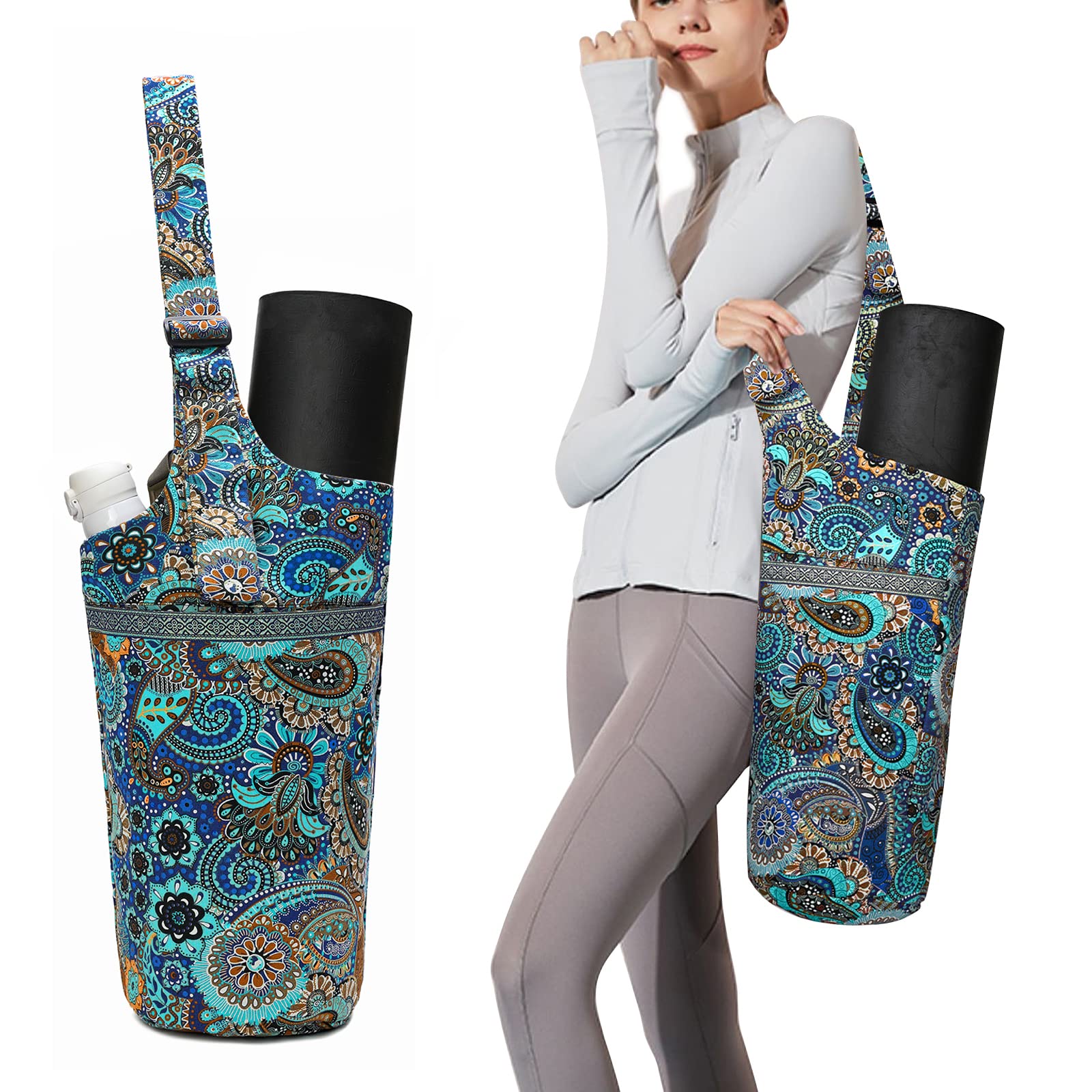 Yoga Mat Carrier Sling with Pocket - Yoga Purse