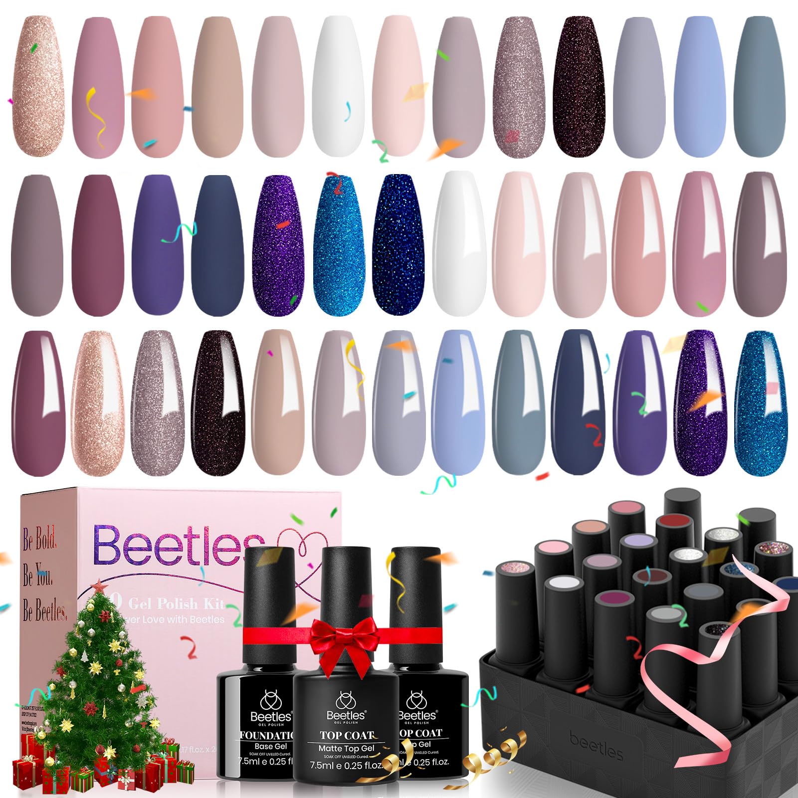 Beetles Gel Nail Polishes- 20 Pcs Gel Nail Polish Set Girls Night Soak Off  Nail Gel