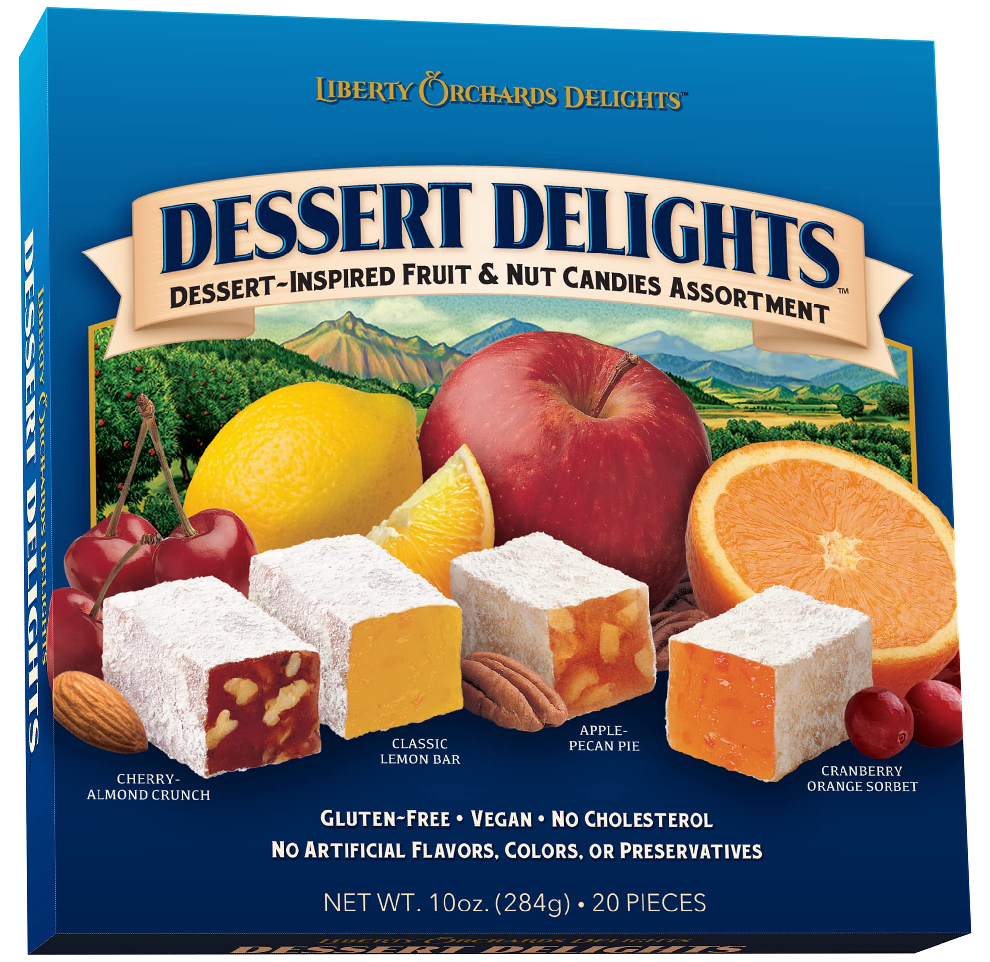 Liberty Orchards Dessert Delights, Fruit & Nut Candies, 10 Ounce