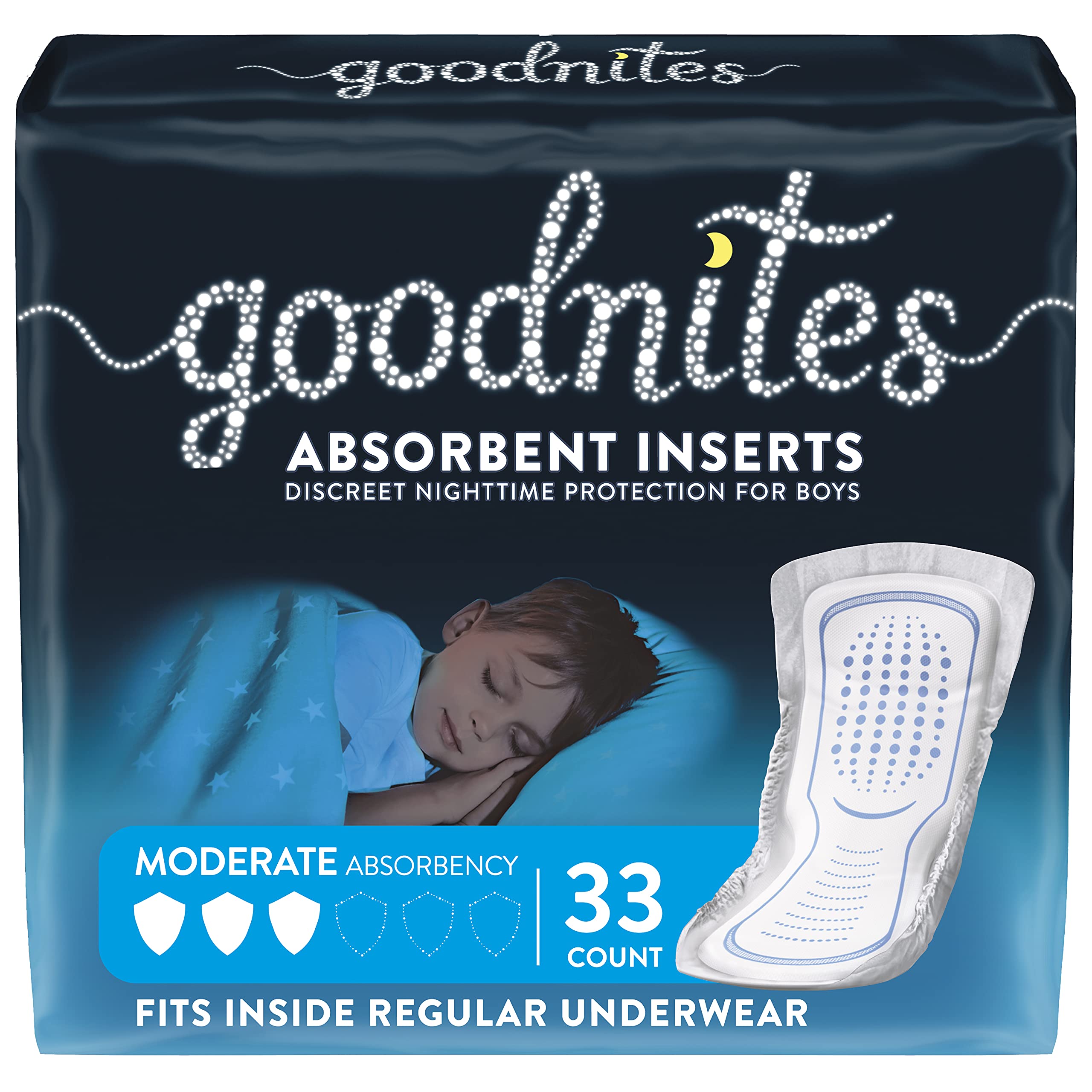 GoodNites Disposable Bed Pads for Nighttime Bedwetting, Non-Slip